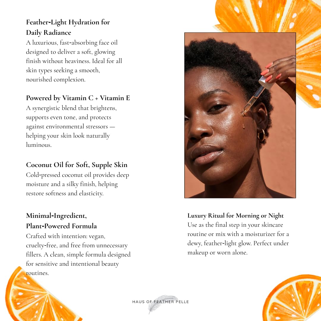 Feather Pelle No 1 Coconut Glow Vitamin C Oil Hydrating - Premium Selection Official Imagery - 3