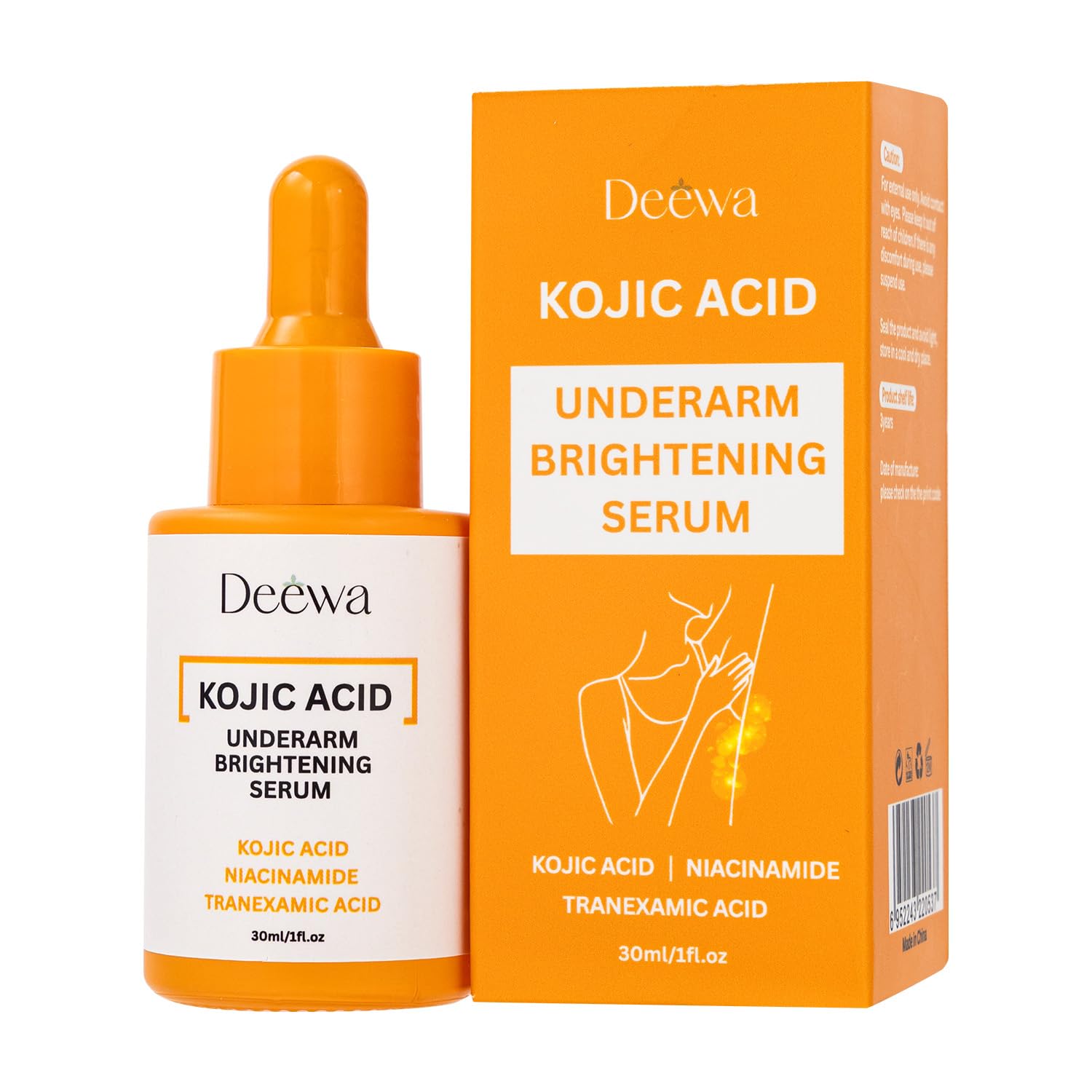 Kojic Underarm Brightening Serum with Niacinamide for Elbows, - Product Imagery