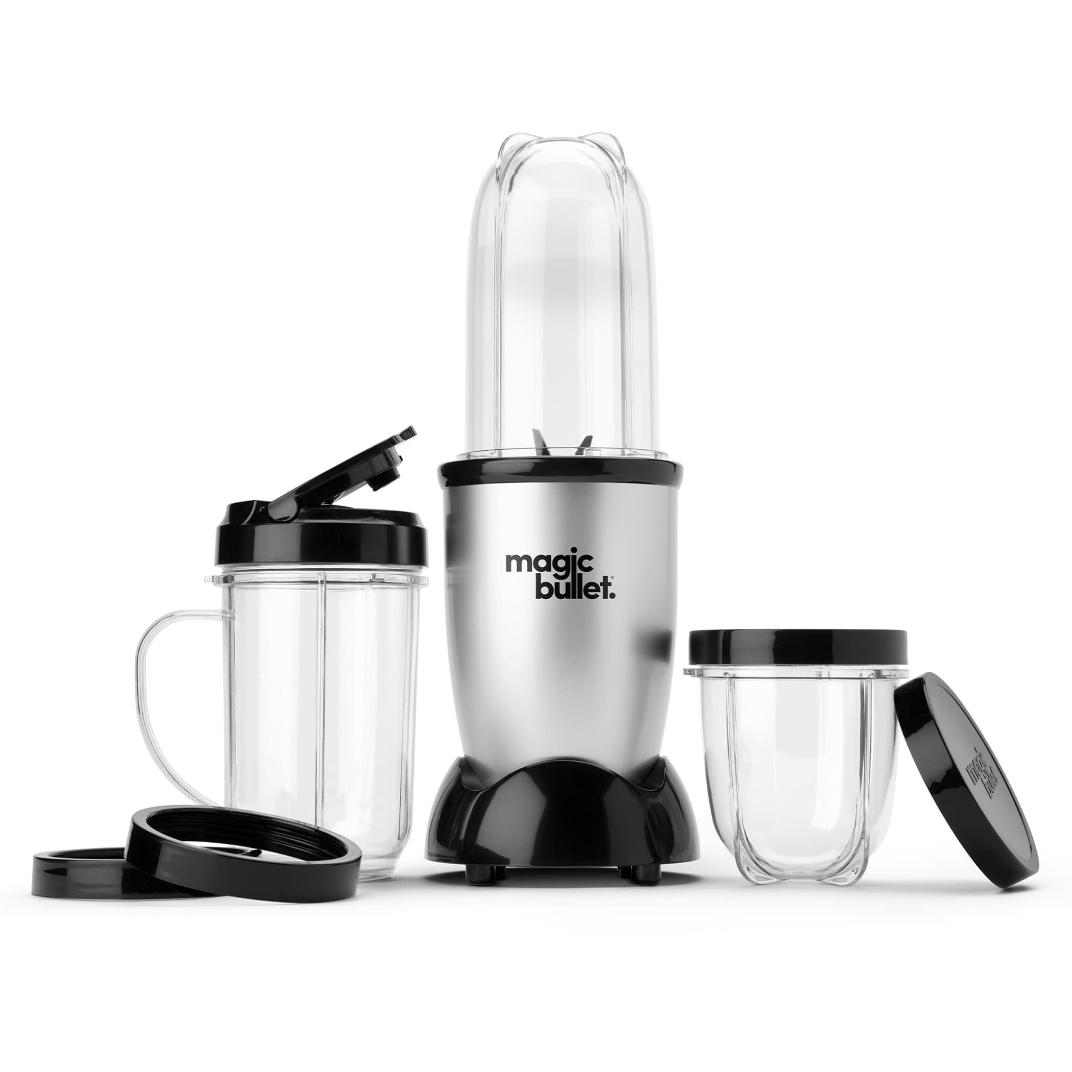 Magic Bullet Blender, Small, Silver, 11 Piece Set by Magic Bullet - Angle View 3