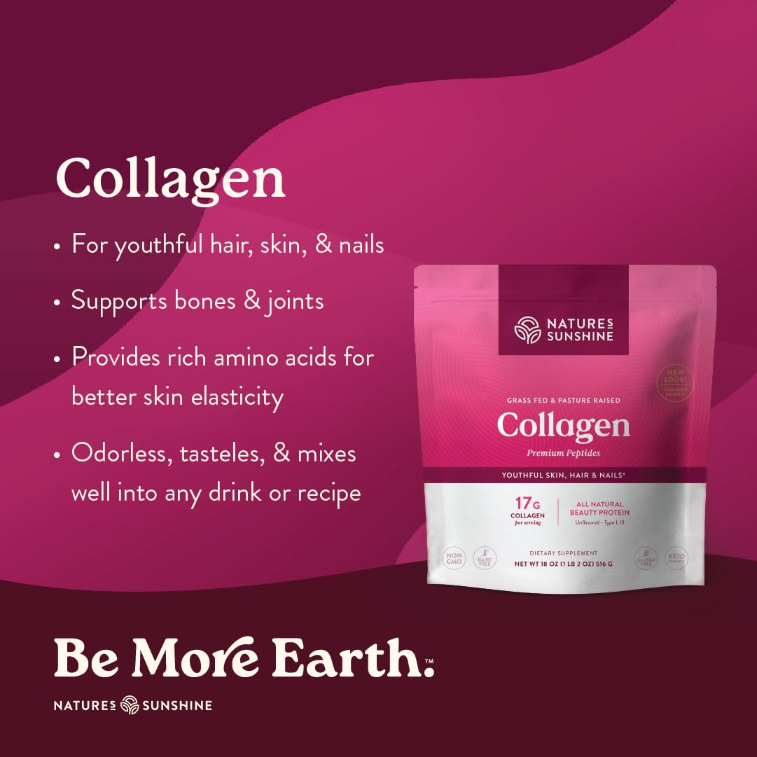 Nature s Sunshine Collagen Powder Type I and III Grass Fed - Nature's Sunshine Official Imagery - 3