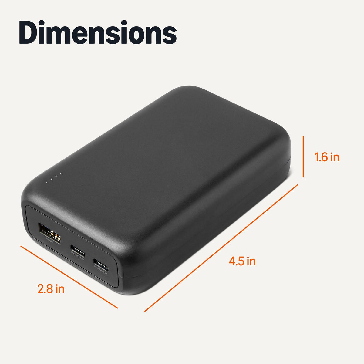 Amazon Basics High Capacity Portable Charger Power Bank with - Amazon Basics Official Imagery - 6