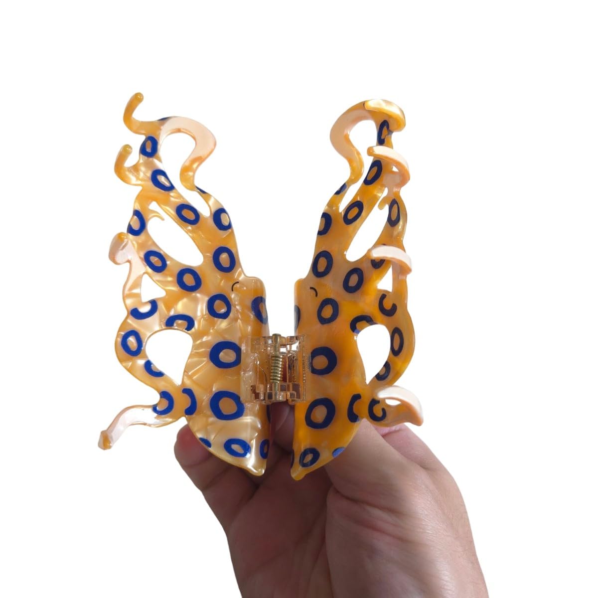 Blue-Ringed Octopus Claw Clip – Cellulose Acetate Hair Clip