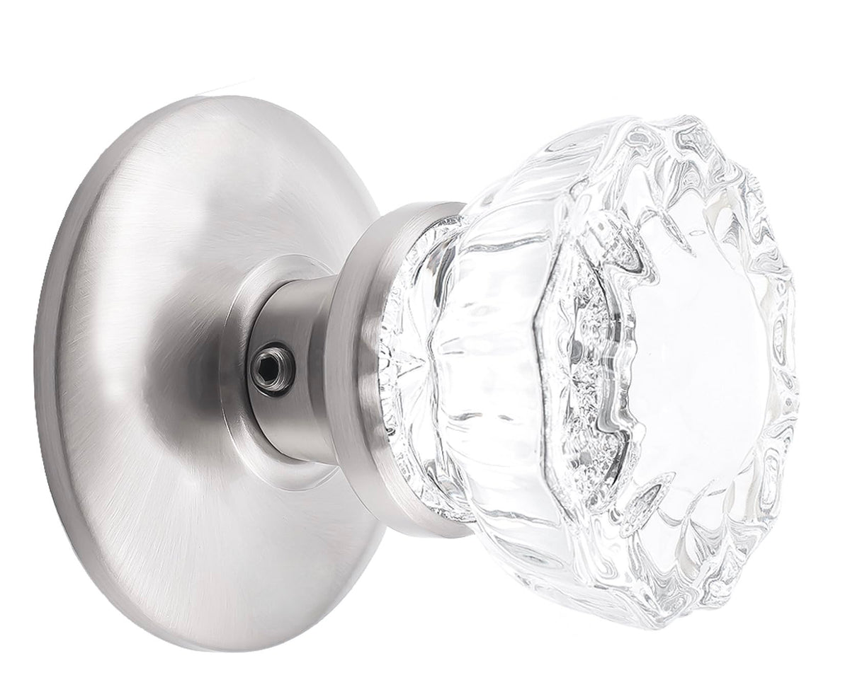 Antique Reproduction Fluted Glass Dummy Door Knob Set 1919A - Rousso USA Official Imagery - 6