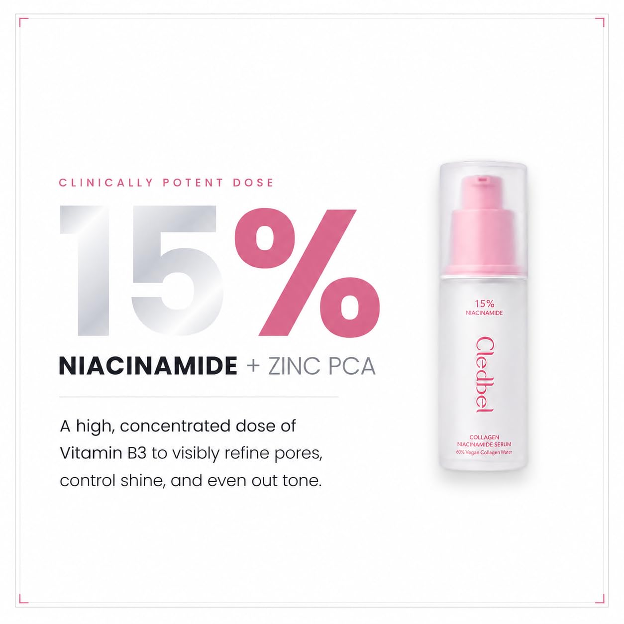 Collagen Niacinamide Serum, For Discoloration/Minimizing Large - Cledbel
