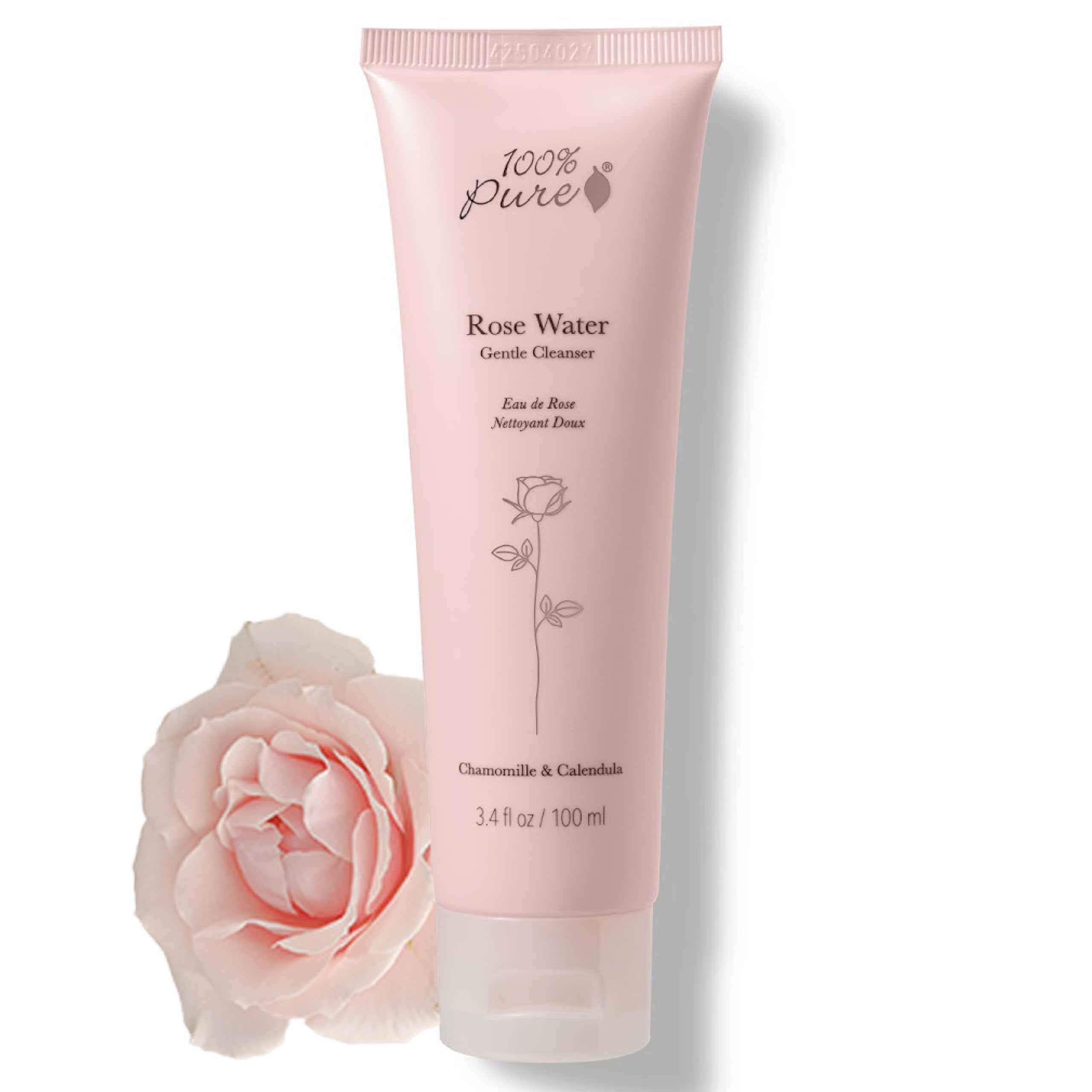 100% PURE Rose Water Gel Cleanser, 3.4 oz - 100% PURE