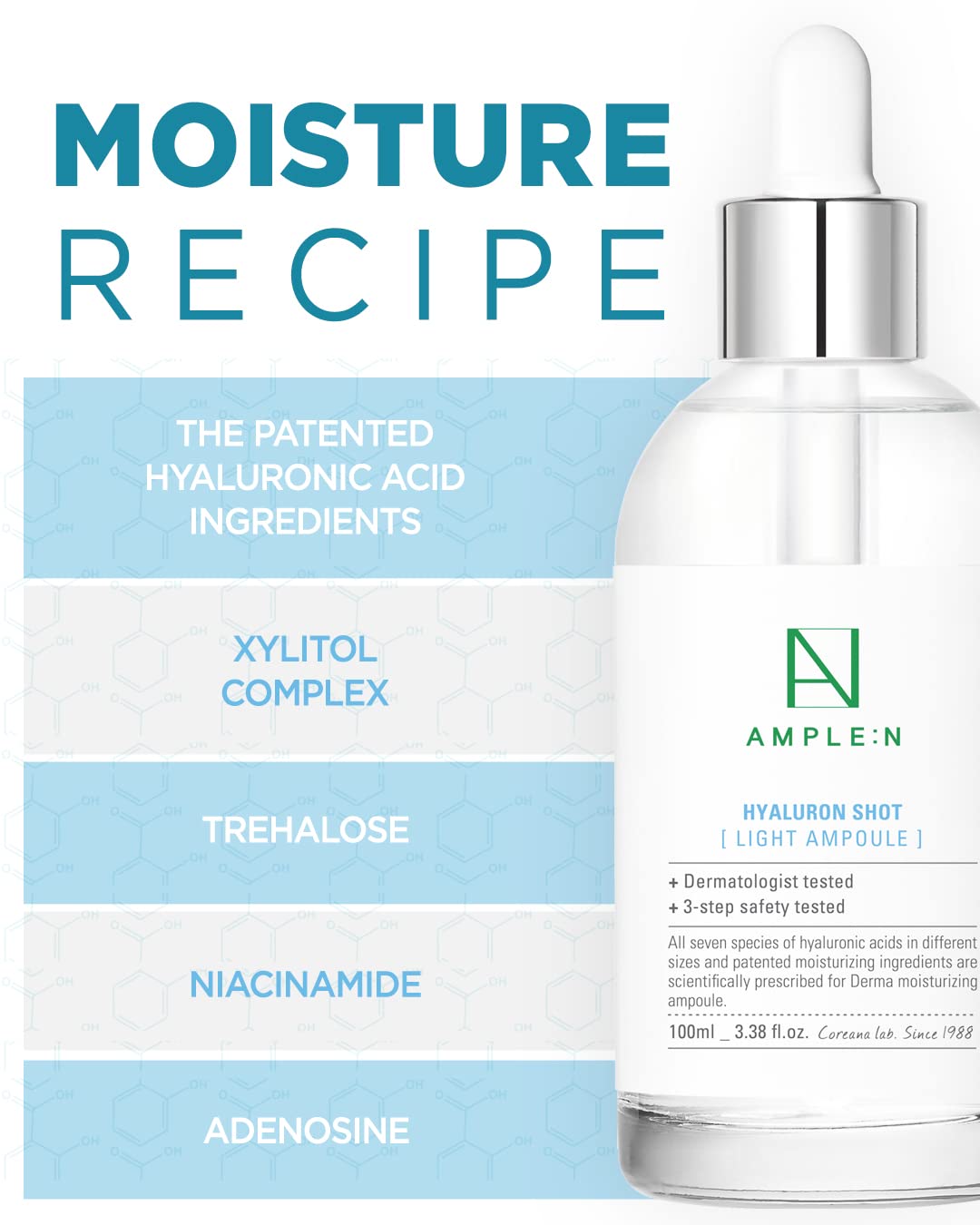AMPLE N Hyaluron Shot Light Ampoule Korean Hydrating Serum 3 - CORÉANA Official Imagery - 4