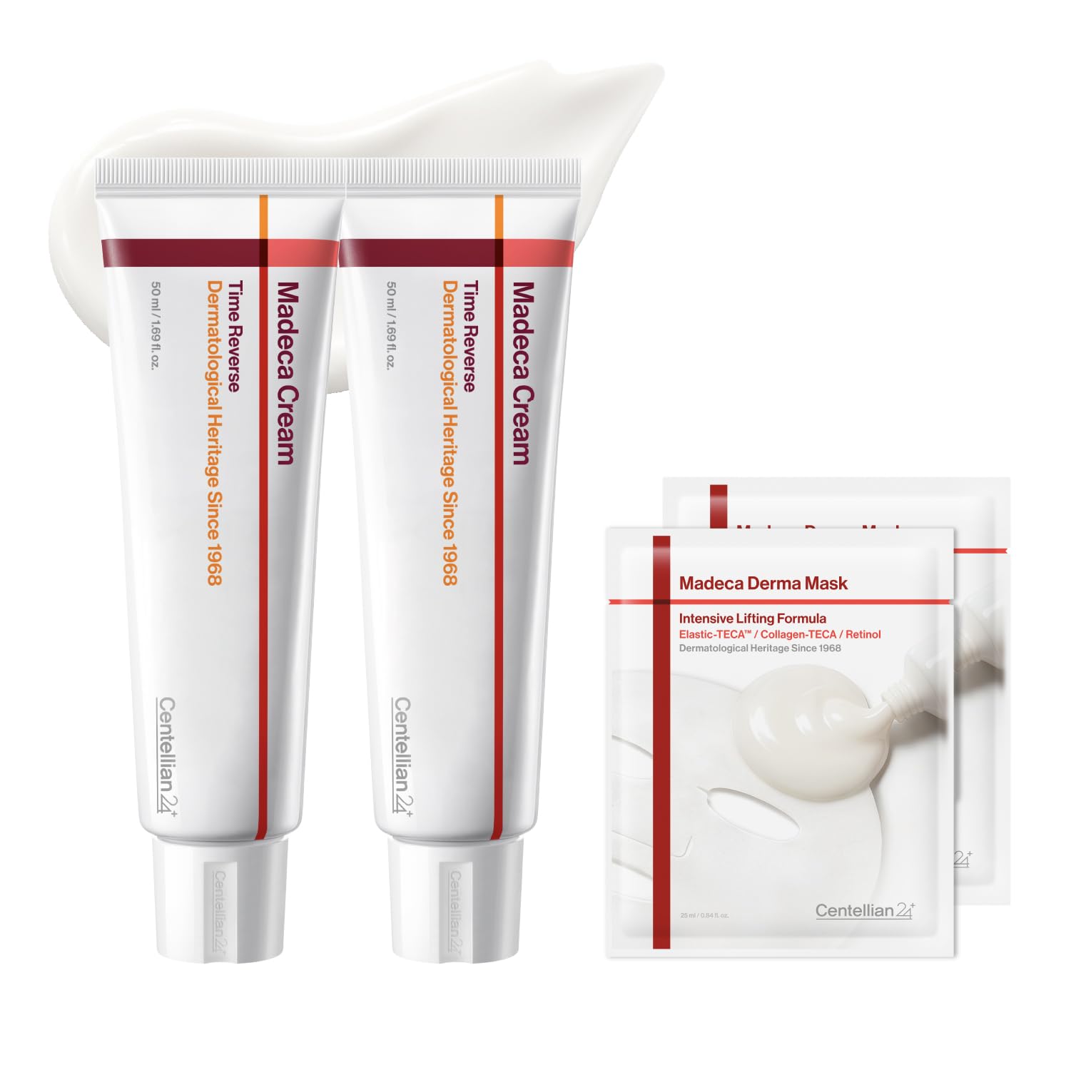 CENTELLIAN 24 Madeca Cream Time Reverse Set, 2x1.69 fl oz + 2 Lifting Masks - CENTELLIAN 24 Official Product View 2
