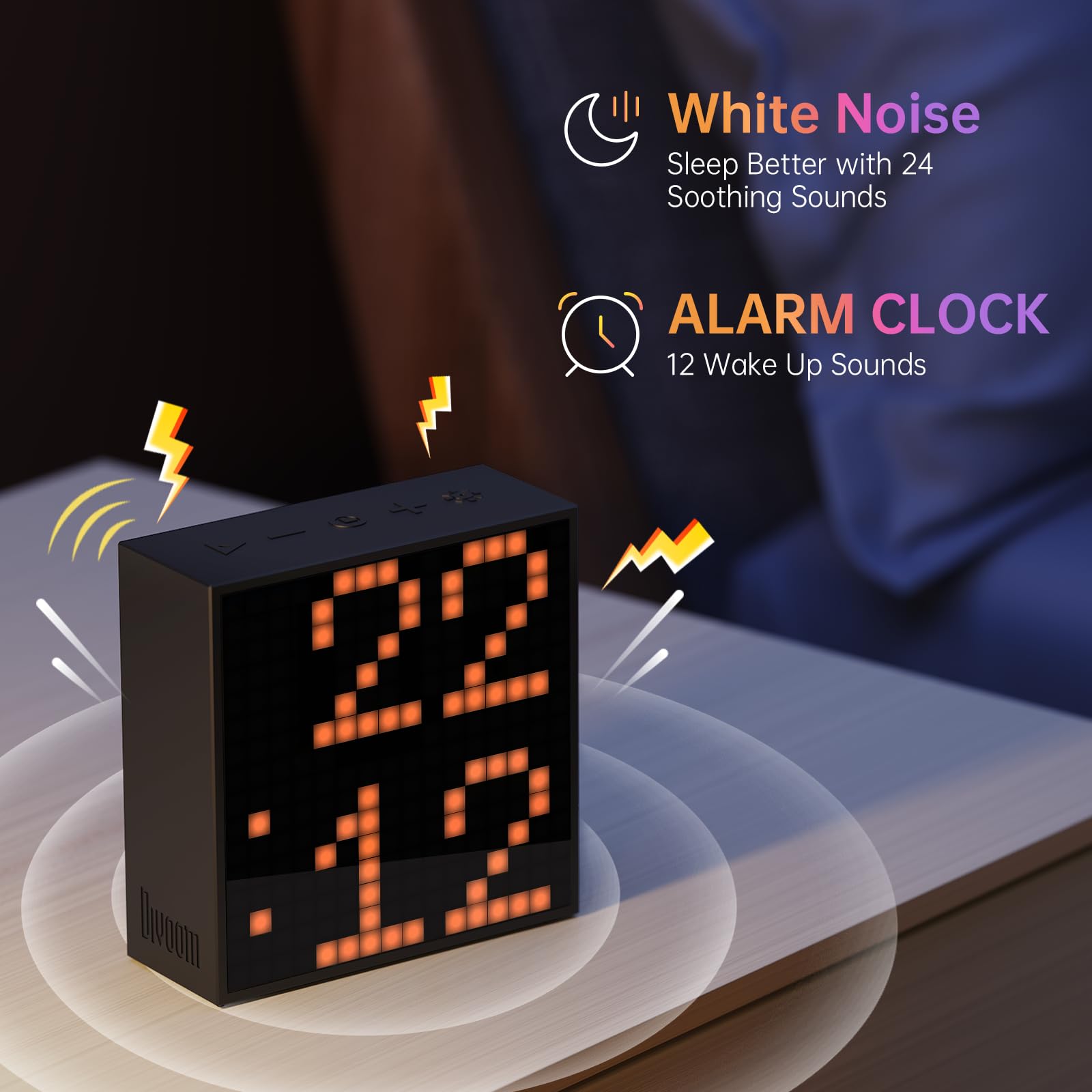 Divoom TimeBox Evo -- Pixel Art Bluetooth Speaker with 16x16 LED by Divoom - Angle View 3