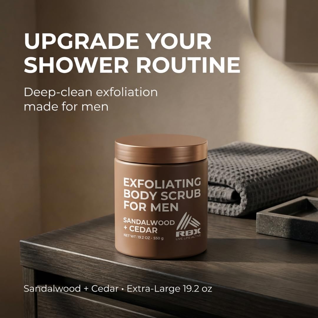 RBX Exfoliating Body Scrub with Shea Butter Vitamin A and C, Moisturizing - RBX Official Product View 6