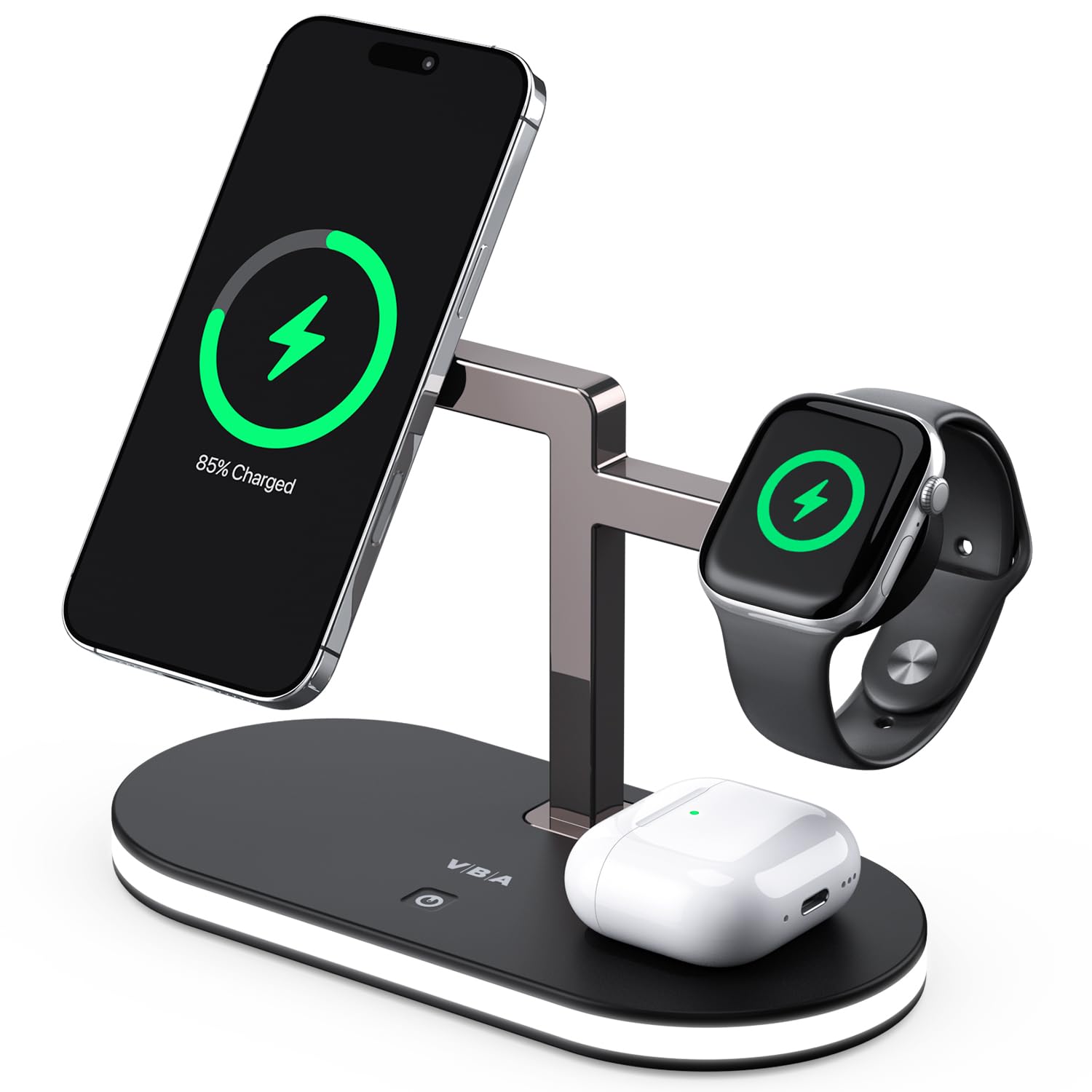 VBA 4 in 1 Wireless Charging Station for Apple MagSafe Charger,Fast Charging Mag - VBA Official Product View 10