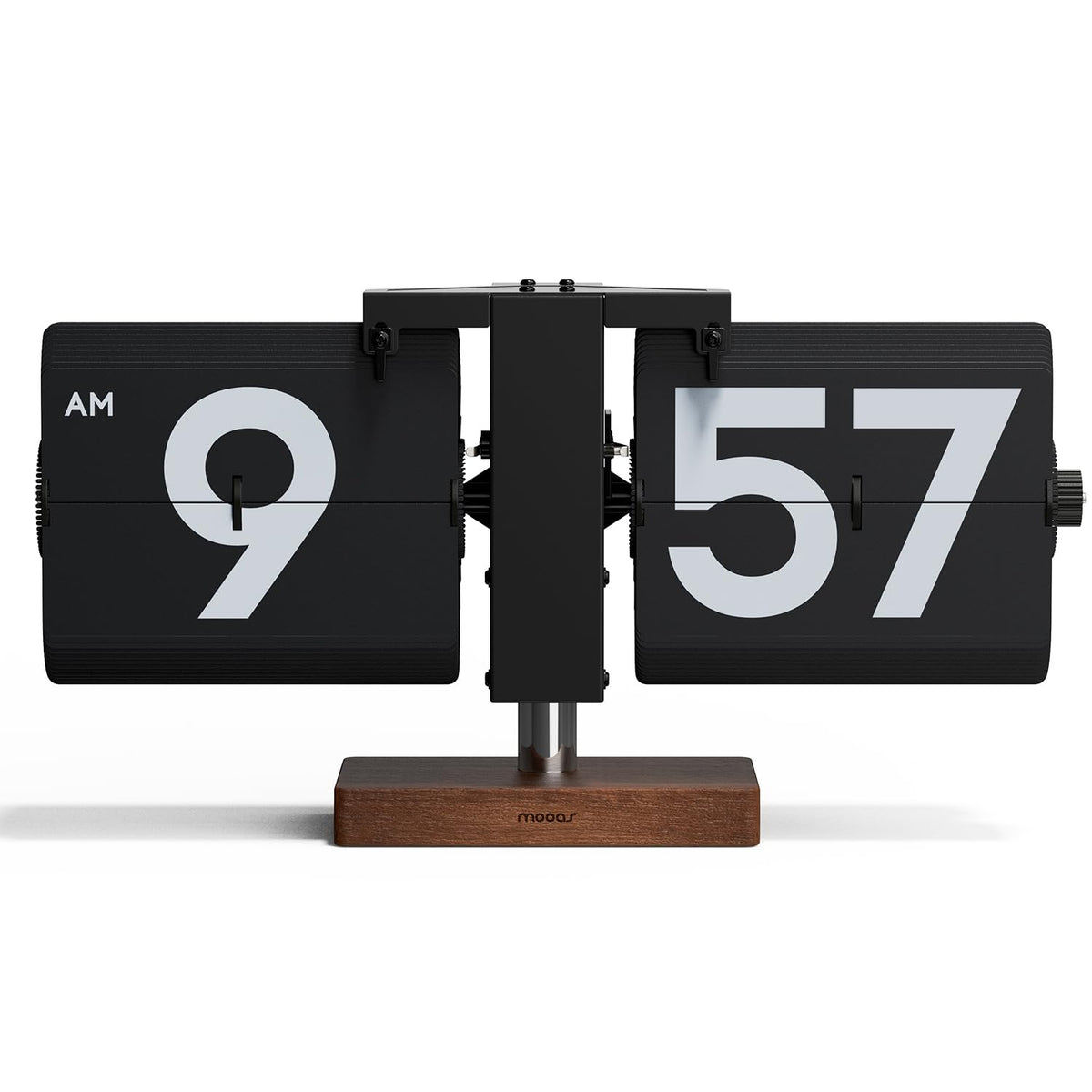 mooas Flip Desk Clock Retro Vintage Design Auto Flip Table - mooas Official Imagery - 6