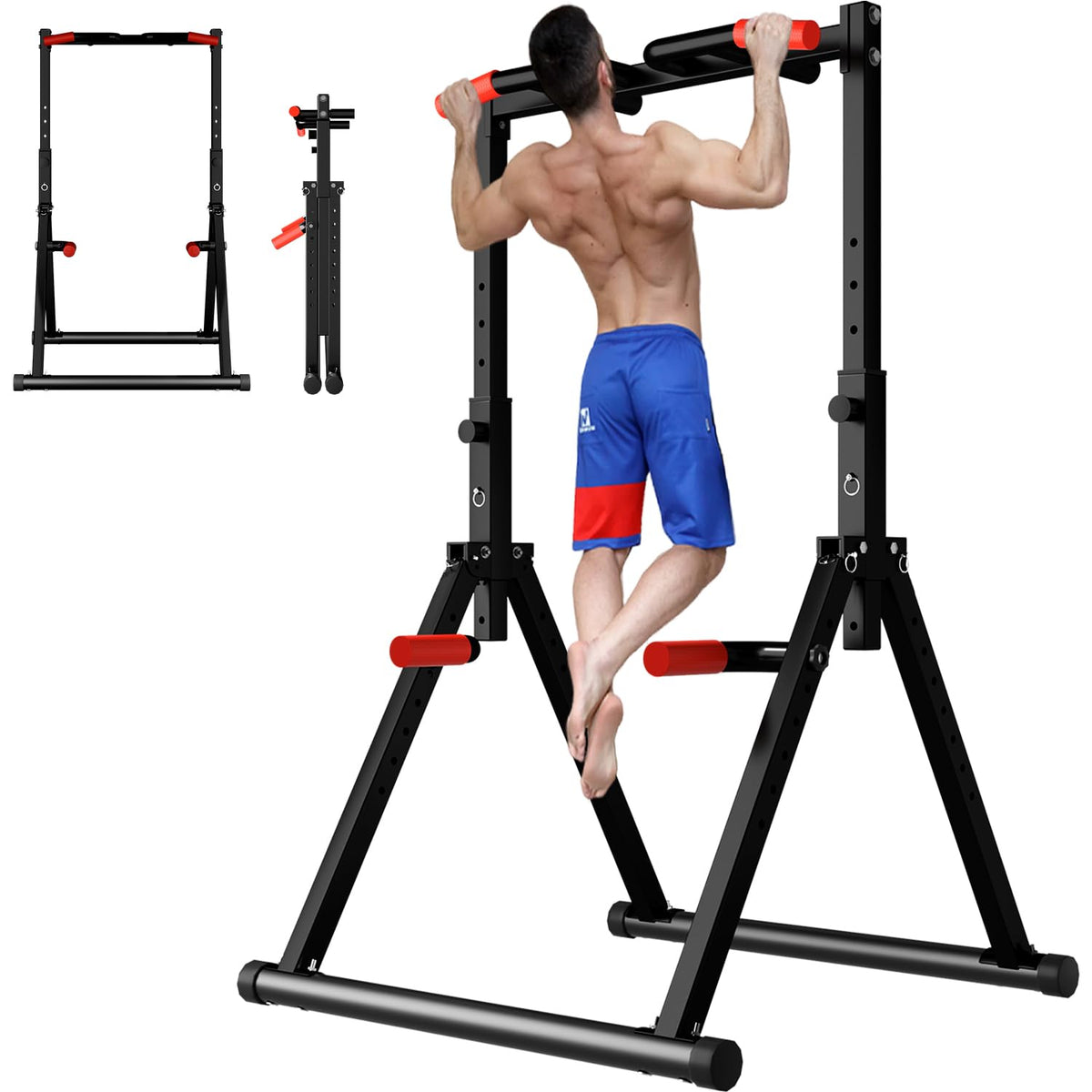 DOBESTS Power Tower Pull Up Bar Free Standing Foldable Pull - DOBESTS Official Imagery - 1