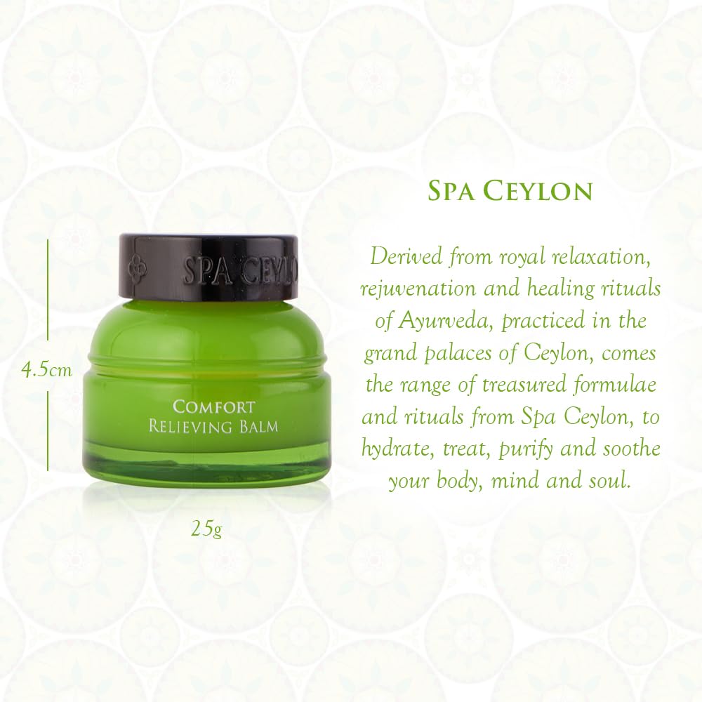 Spa Ceylon Ayurveda Comfort herbal balm in a jar, a soothing skin moisturizer with natural herbal ingredients.