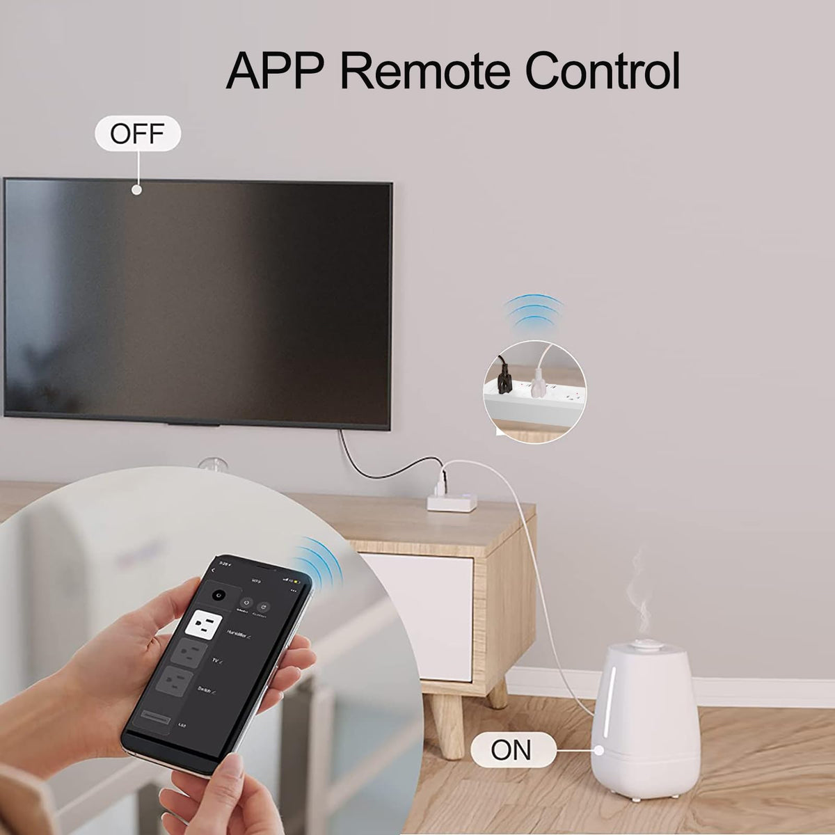 Smart Power Strip Voice Control for Alexa Google - UseeLink Official Imagery - 4