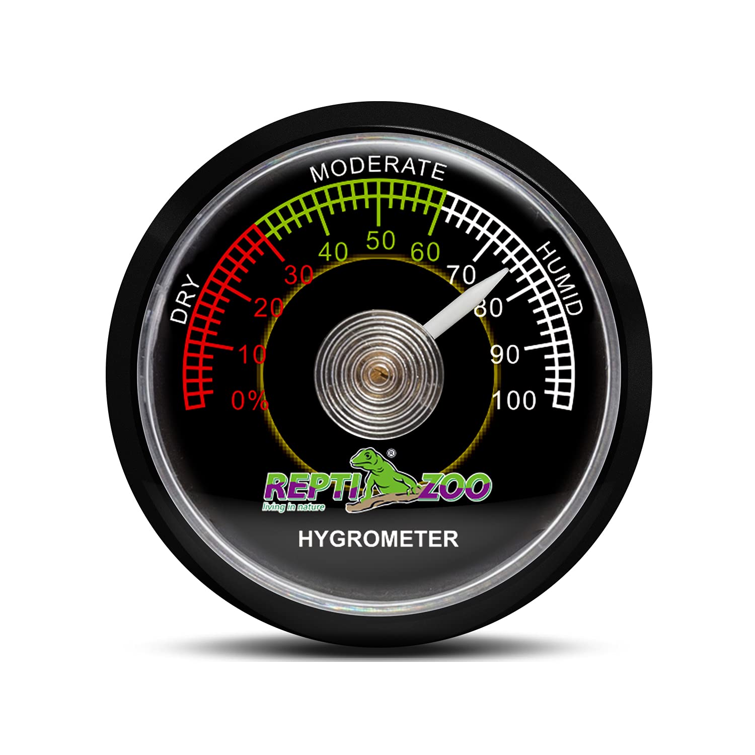 REPTI ZOO reptile terrarium hygrometer with dial gauge for monitoring humidity in pet reptile enclosures