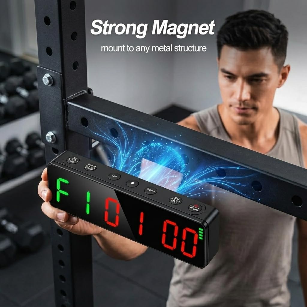 Gym Clock Workout Timer Clock for Home Gym 7 Inch LED Gym - Thwackor Official Imagery - 6