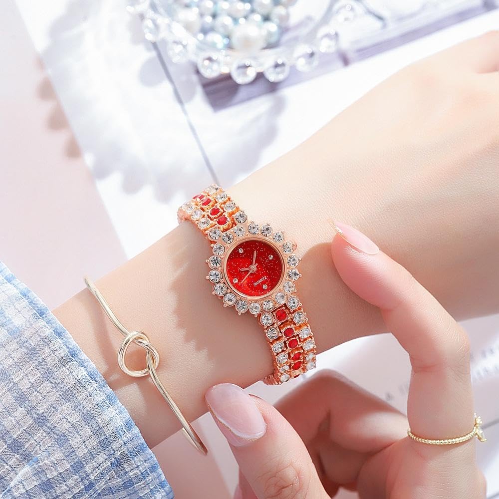 5 Pcs Diamond Watch Wholesale Shiny Rhinestone Bracelet - Dacdyi Official Imagery - 4