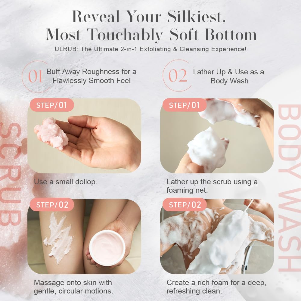 チュラコス ULRUB Body Scrub 460g Perfumed Scrub Dark Spots Intimate Areas Knees Arms - チュラコス Official Product View 6