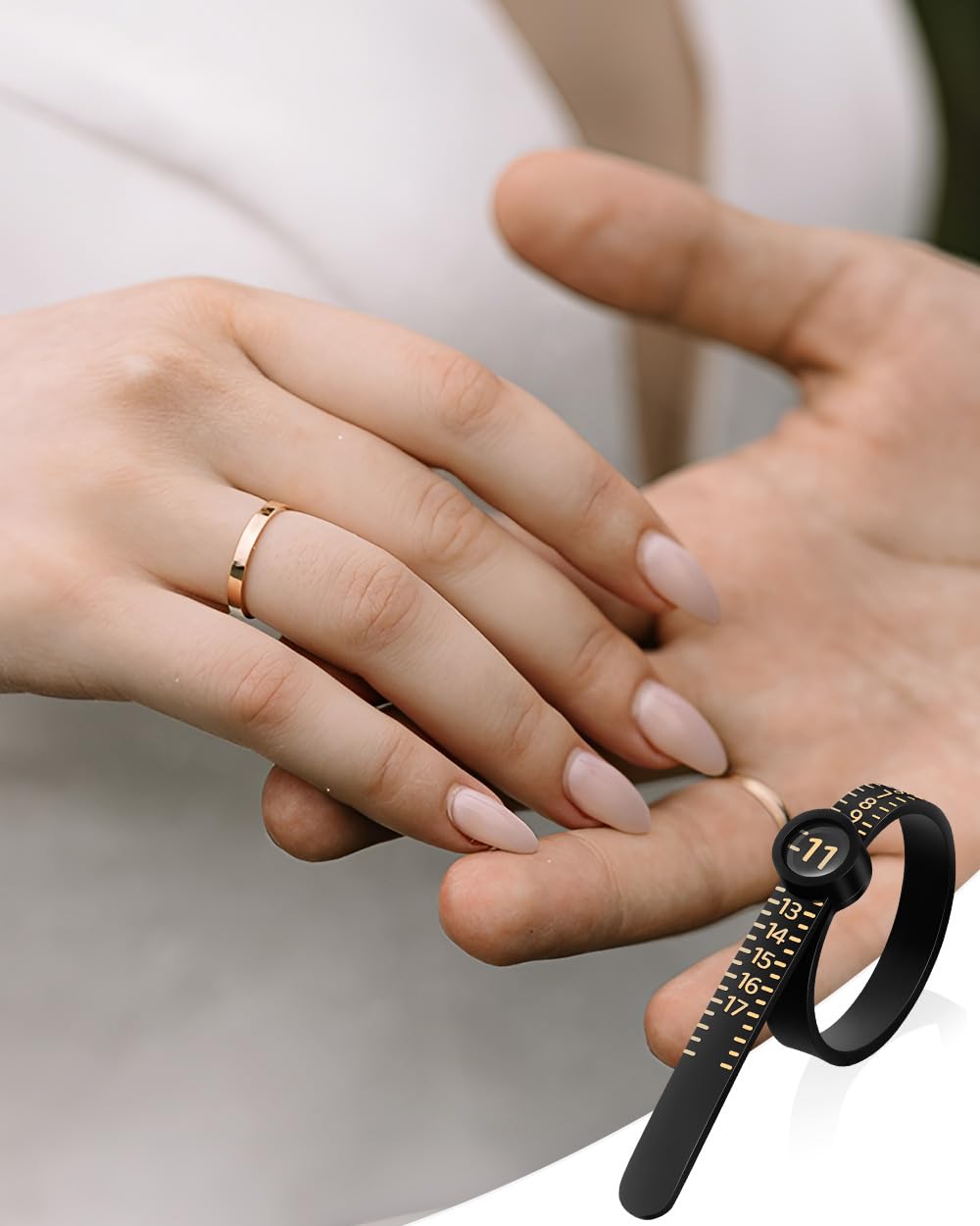 Meowoo Ring Sizer Measuring Tool with Magnifier, for Ring Measurer and Ring Size - Meowoo Official Product View 7
