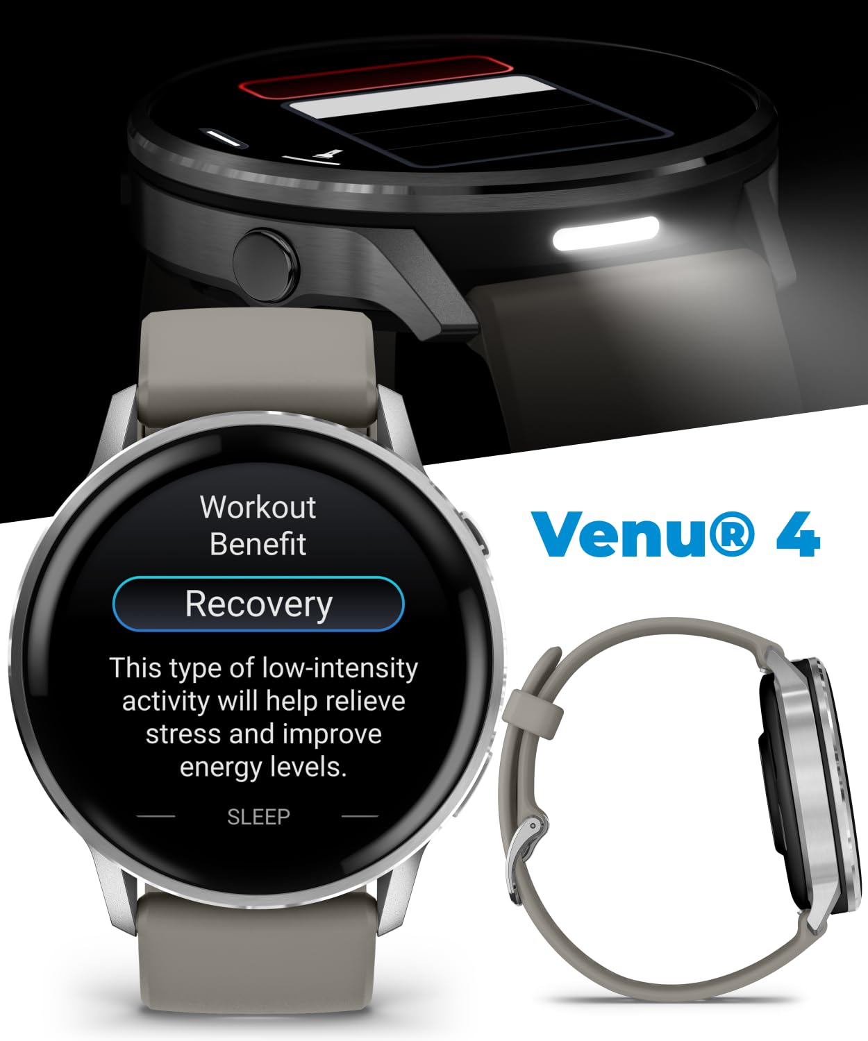 Garmin Venu 4 45mm AMOLED Advanced Health & Fitness GPS Smartwatch, Br - View 5
