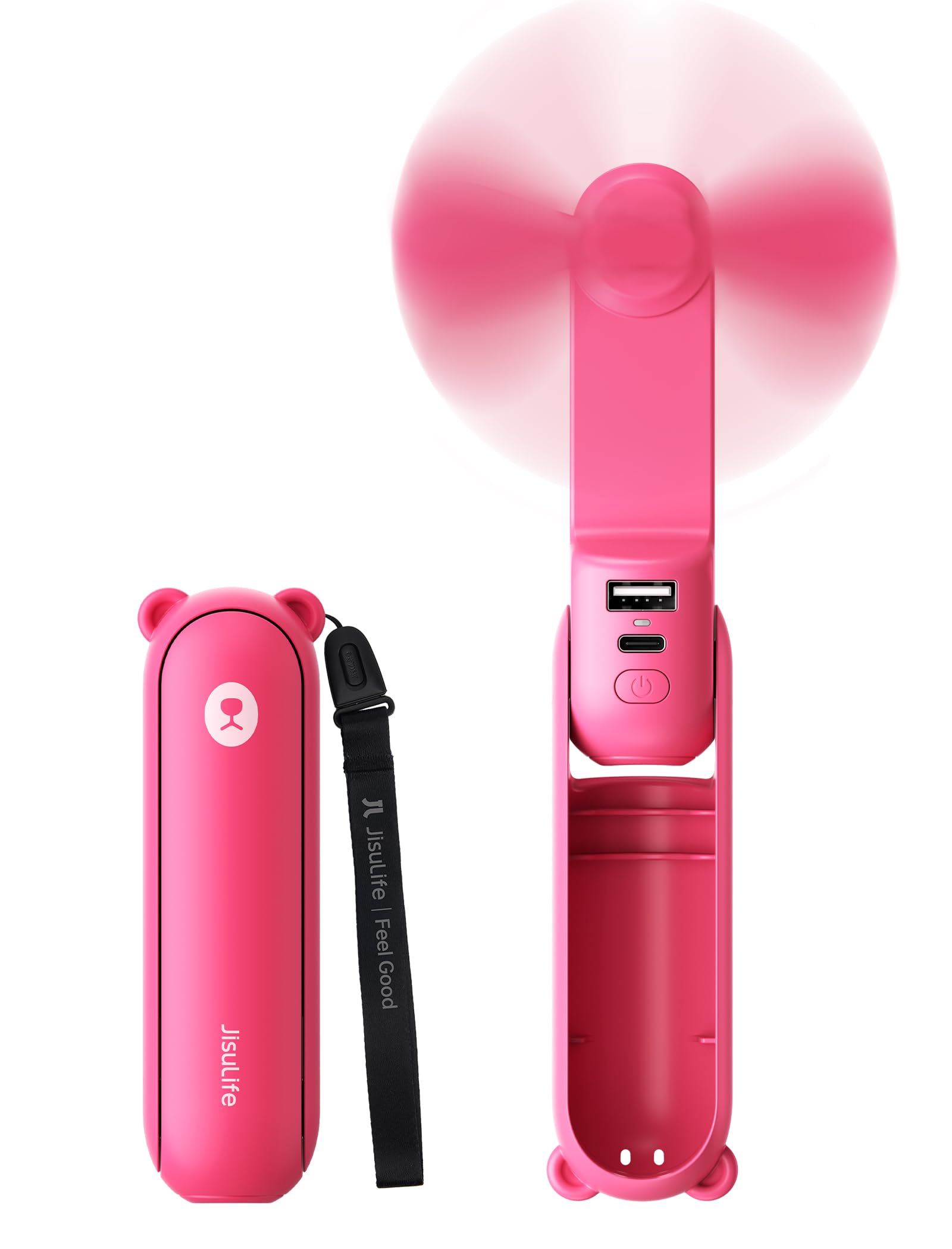 JISULIFE 3 IN 1 Portable Fan with Power Bank & Flashlight Featured - JISULIFE Official Product View 1