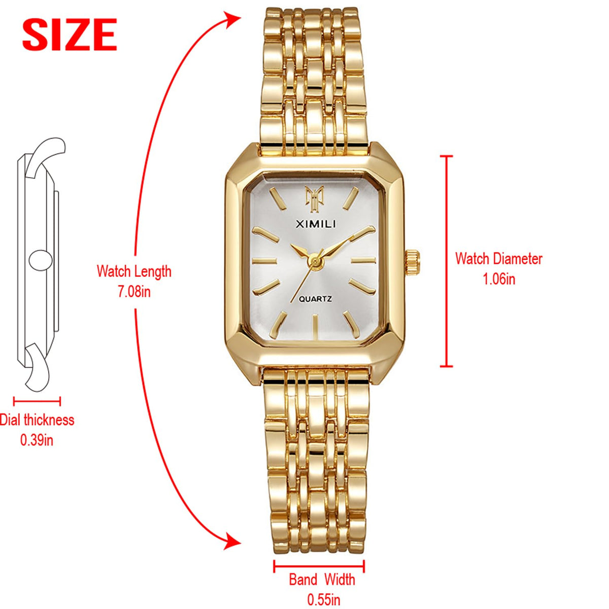 4 Pack Gold Watches for Women with Vintage Stainless Steel - haodmius Official Imagery - 8