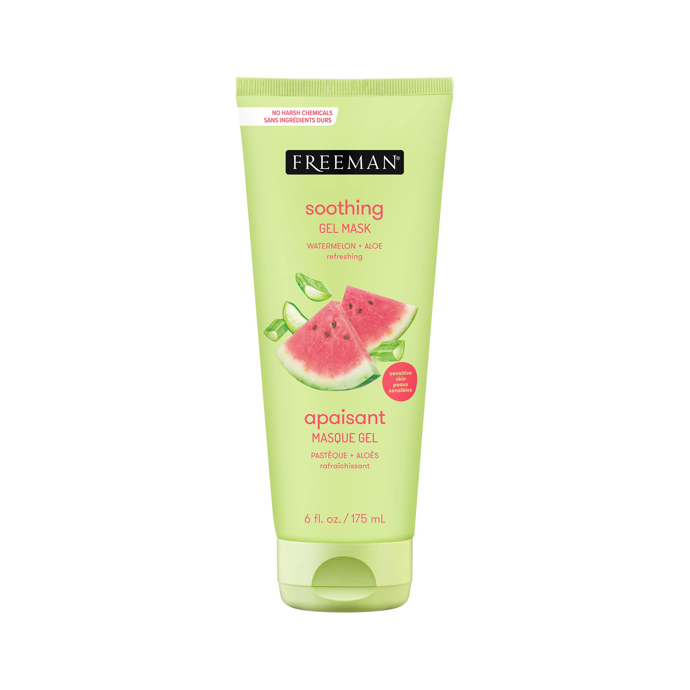 Freeman Soothing Watermelon & Aloe Gel Facial Mask, Hydrates, - Product Imagery