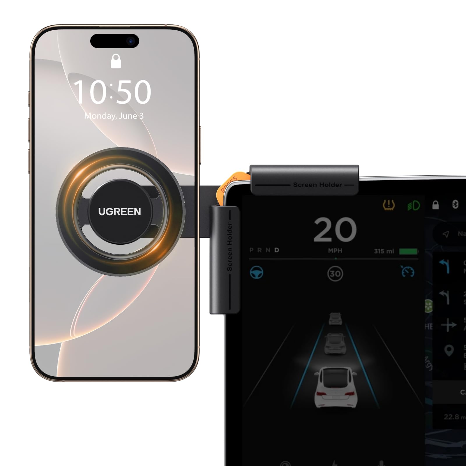 Elefair Tech UGREEN Tesla Phone Mount with Strongest Magnet Power, Fully - Elefair Tech Official Product View 1