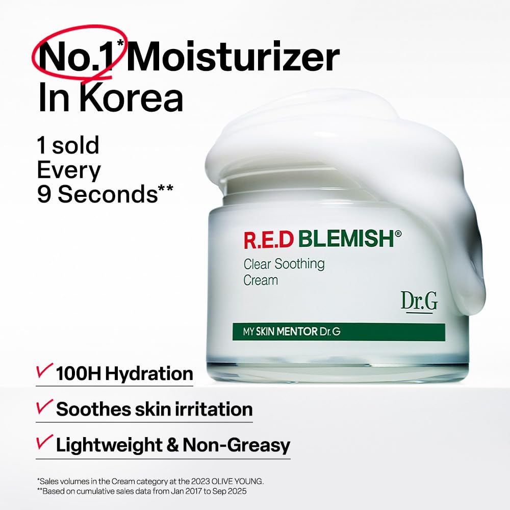 Dr.G R.E.D. Blemish Clear Soothing Face Cream, 2.36 fl oz - Dr.G Official Product View 3