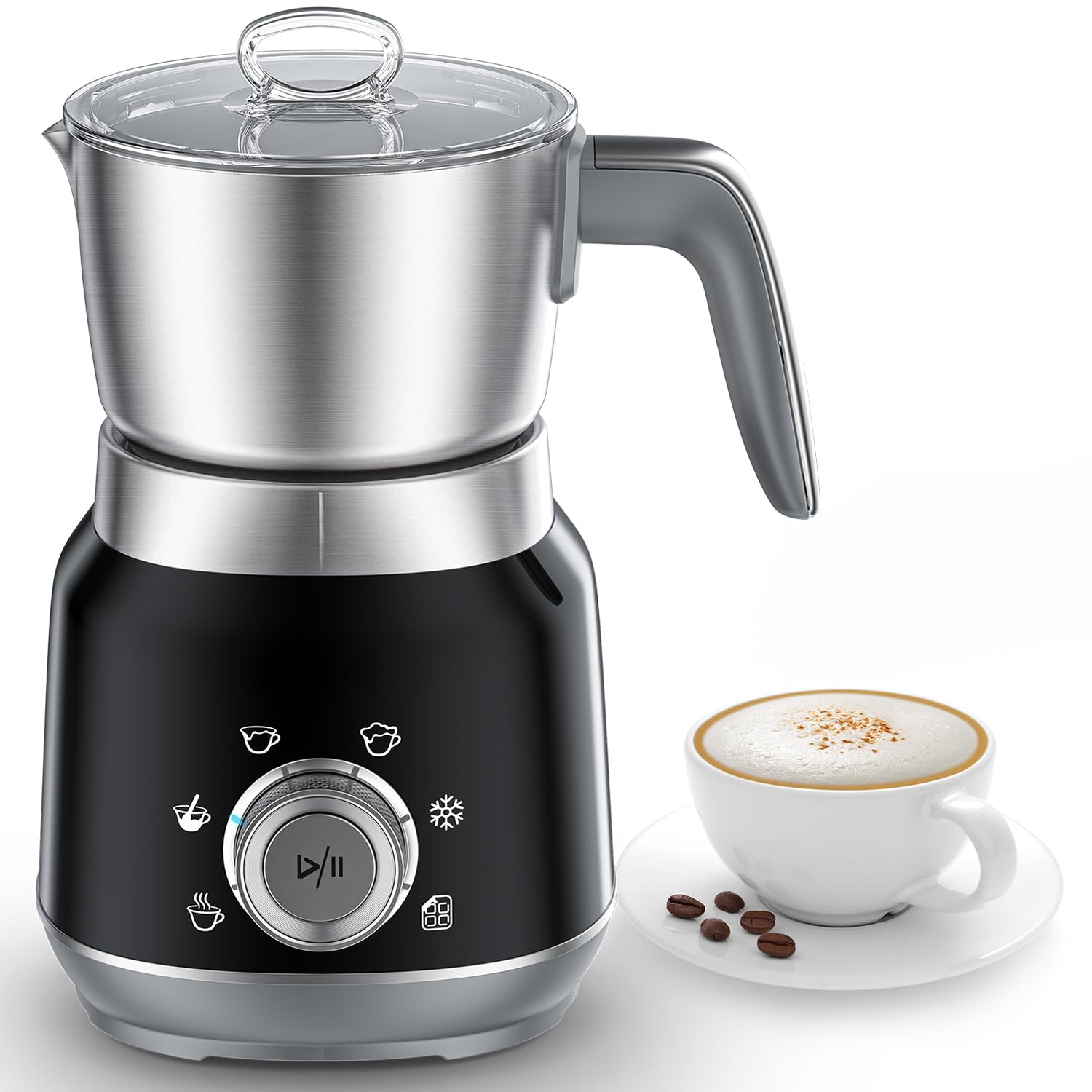 JIMYIU Milk Frother Handheld Battery, Electric Foam Maker Frother by JIMYIU - Angle View 9