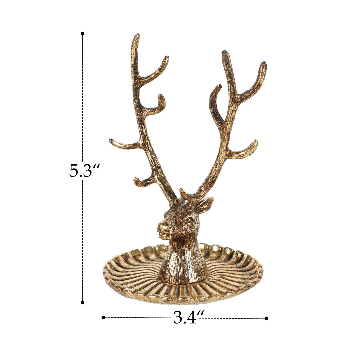 NIIKY HOME Vintage Jewelry Dish Tray Small Deer Ring Holder - NIKKY HOME Official Imagery - 4
