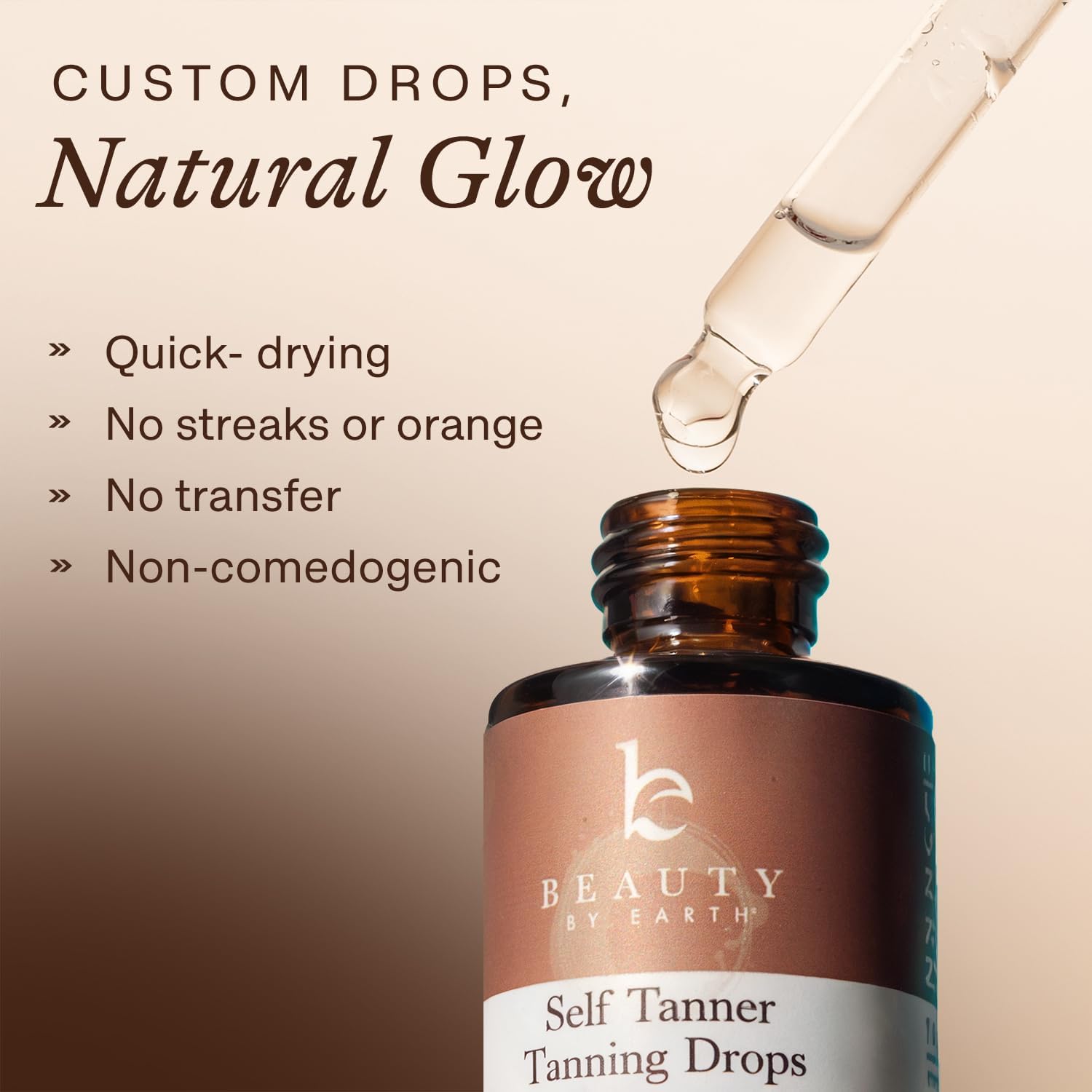 Self Tanning Drops for Face - USA Made with Organic & Natural Ingredients - Beauty by Earth Official Product View 5