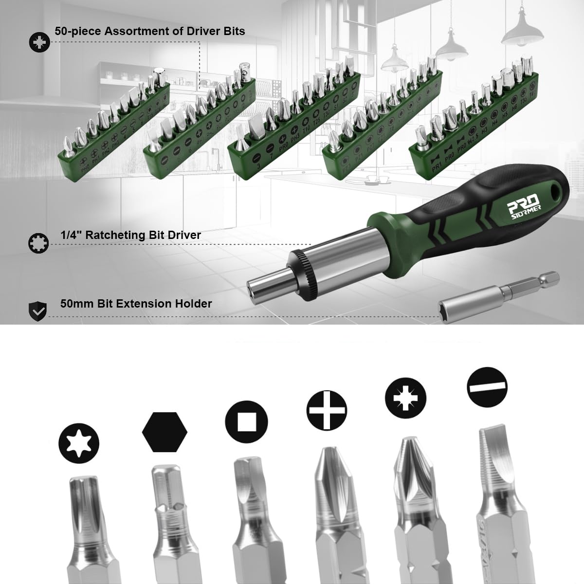 Prostormer 259 Piece Tool Kit Household Essential Tool Set - Prostormer Official Imagery - 7
