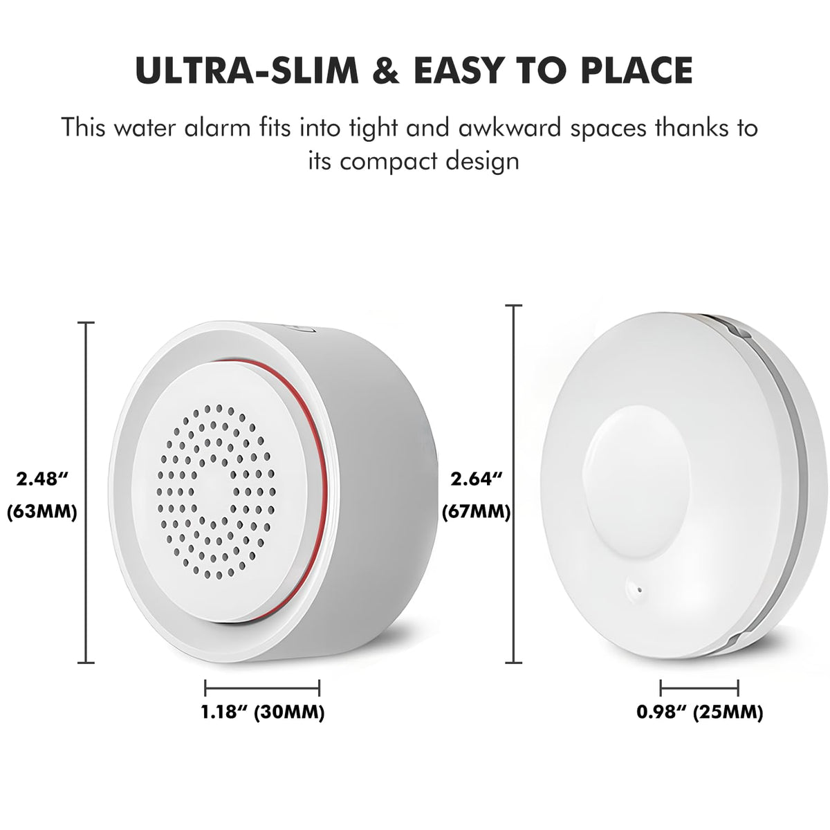 Smart Water Leak Detector Kit WiFi Water Sensor Alarm Ultra - micmi Official Imagery - 3