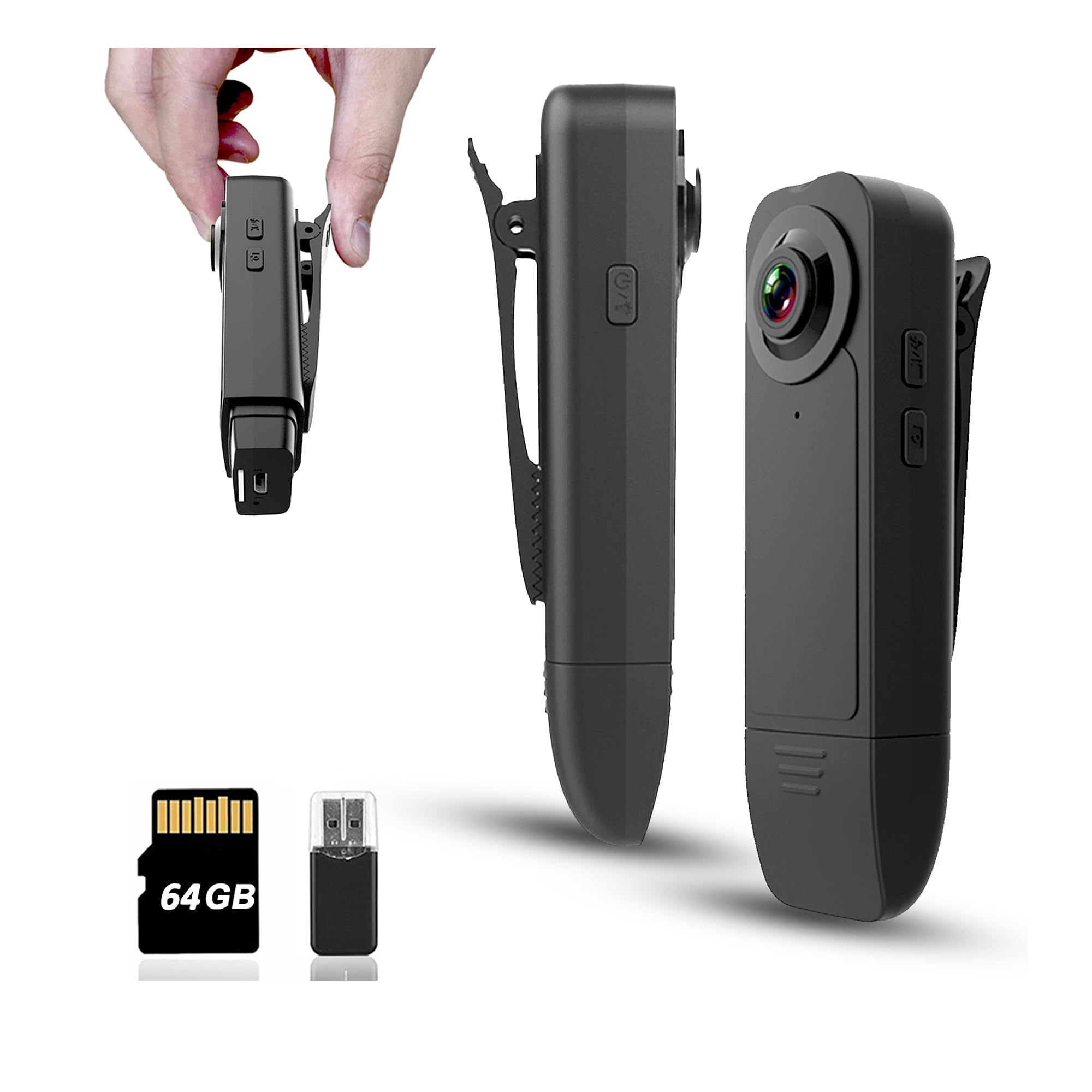 AviaryEye Mini Body Camera with Audio & Video Recording - Small POV Ca - View 1