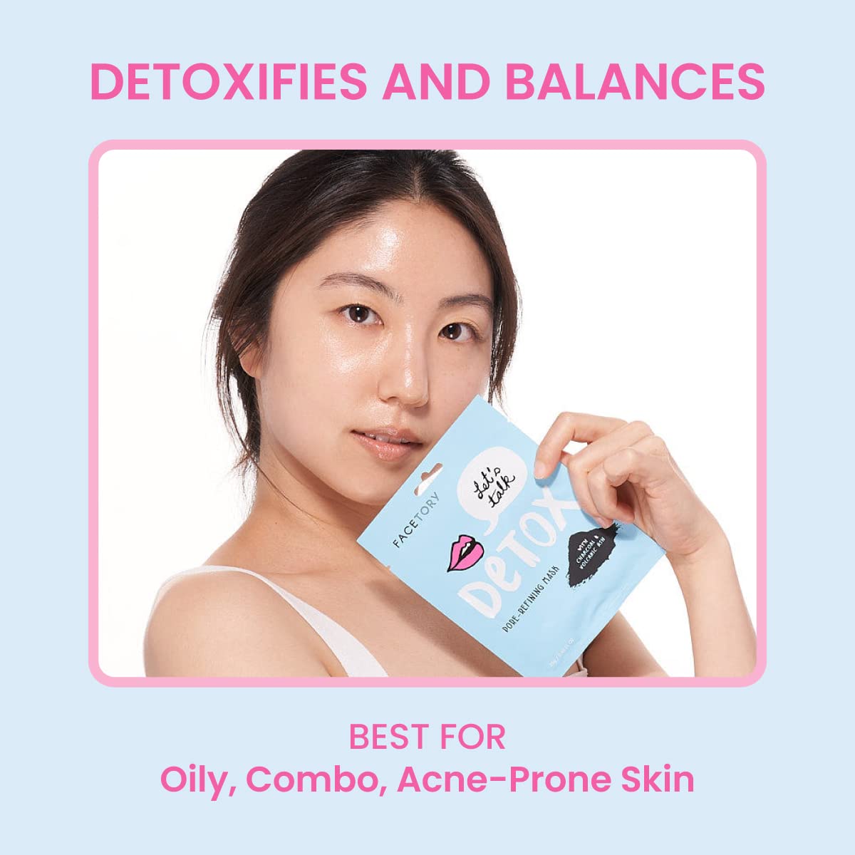 FACETORY Favorite 5 Korean Face Mask Variety Pack, Glass Skin - FACETORY