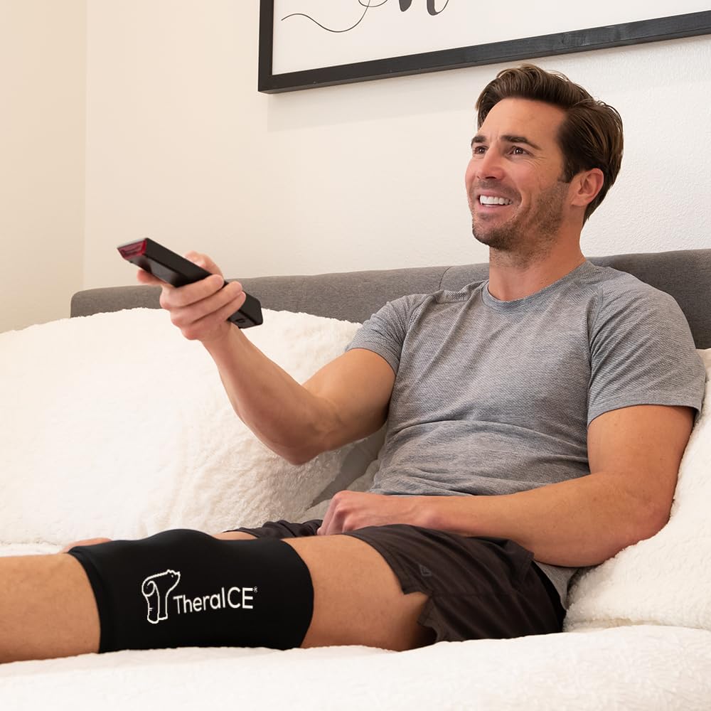 TheraICE Knee Ice Pack Wrap, Knee Brace for Women Men, Compression Sleeve