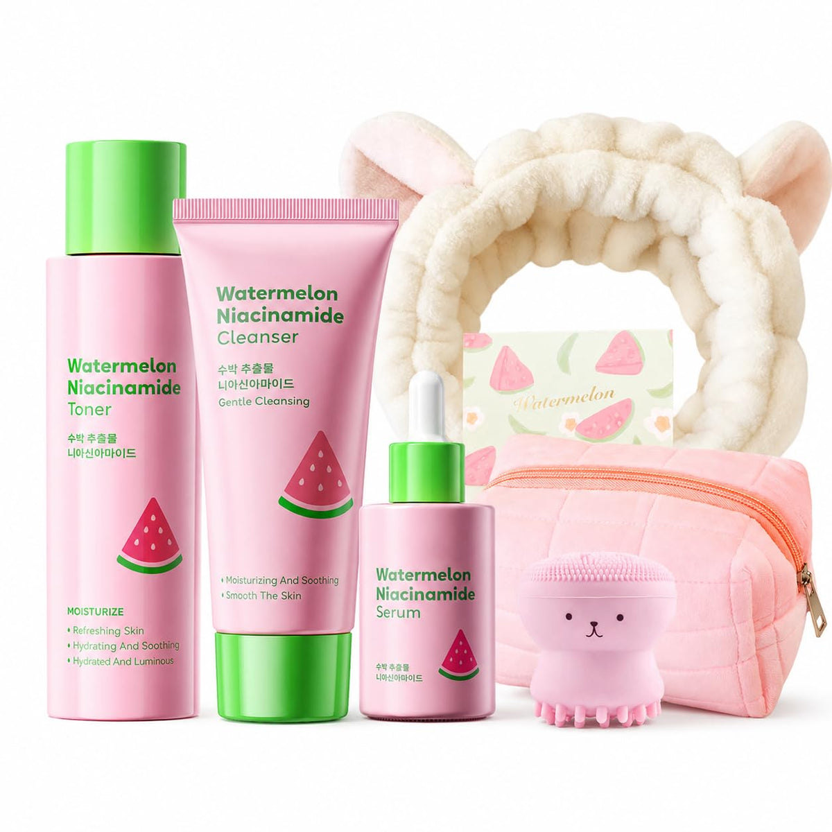 Watermelon Niacinamide Skincare Set for Girls - MrCuvaryas Official Imagery - 2