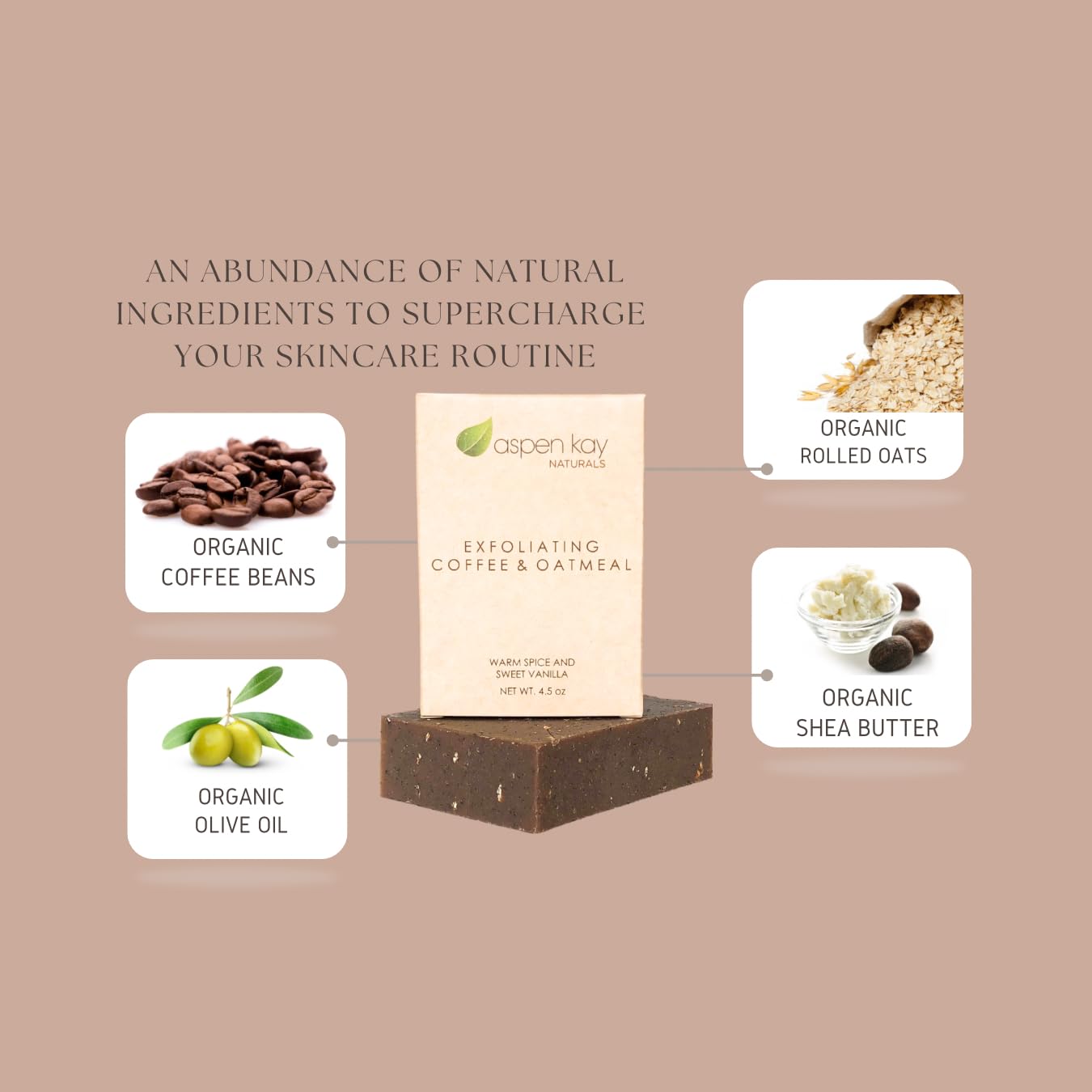 Aspen Kay Naturals Coffee & Oatmeal Exfoliating Soap, Natural & Organic Coffee - Aspen Kay Naturals Official Product View 6