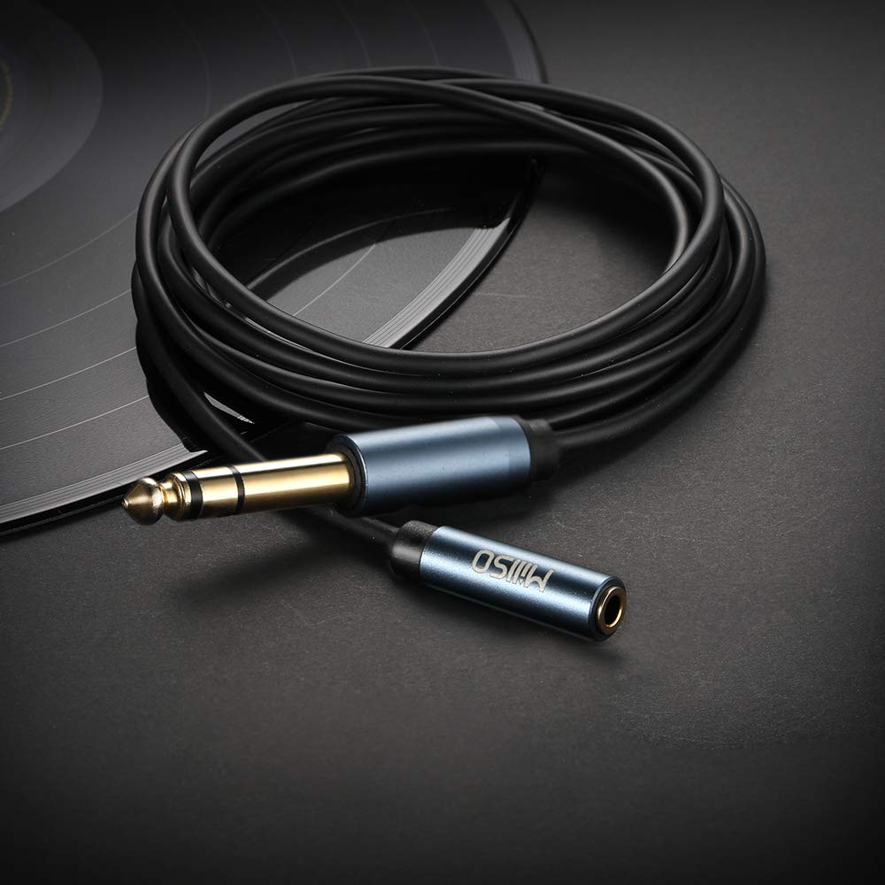 MillSO 1/4 to 3.5mm Headphone Adapter 6.6 FT TRS 1/4 Male to 1/8 by MillSO - Angle View 2