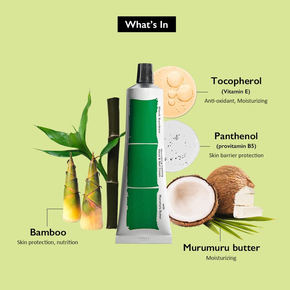 HARUHARU Black Bamboo Hand & Nail Cream, 1.69 fl.oz, Nourish & Calm, Vegan - HARUHARU Official Product View 3