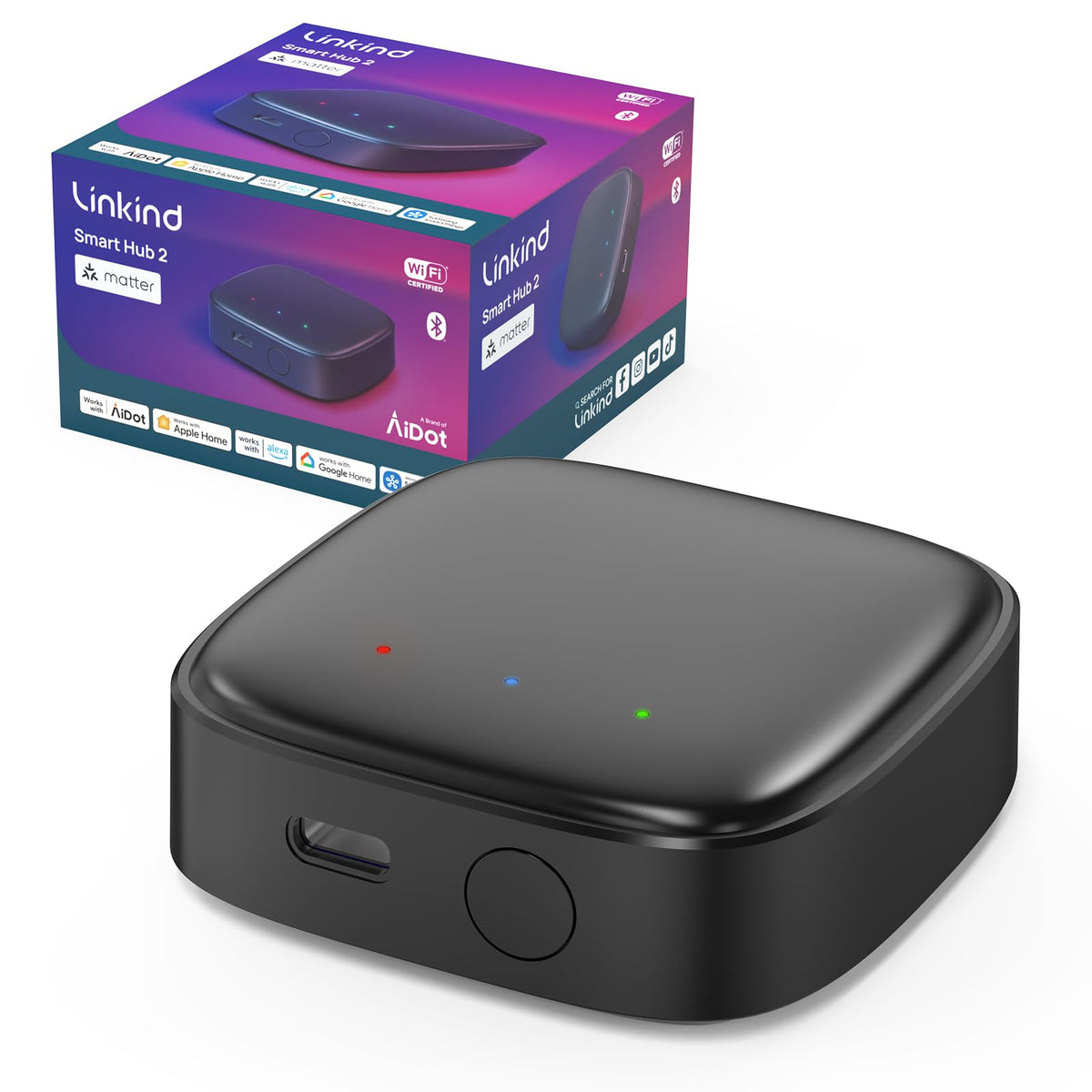 Linkind Matter Smart Hub 2 Real Time Battery Energy Tracking - Linkind Official Imagery - 2