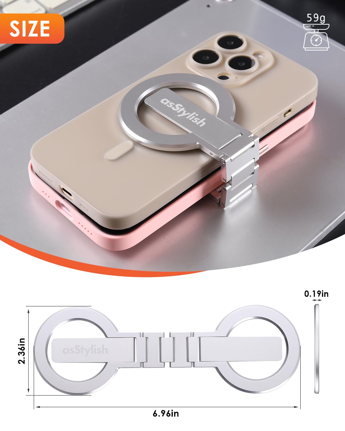 Twins Carry Magnetic Dual Phone Holder for iPhone Android - asStylish Official Imagery - 3