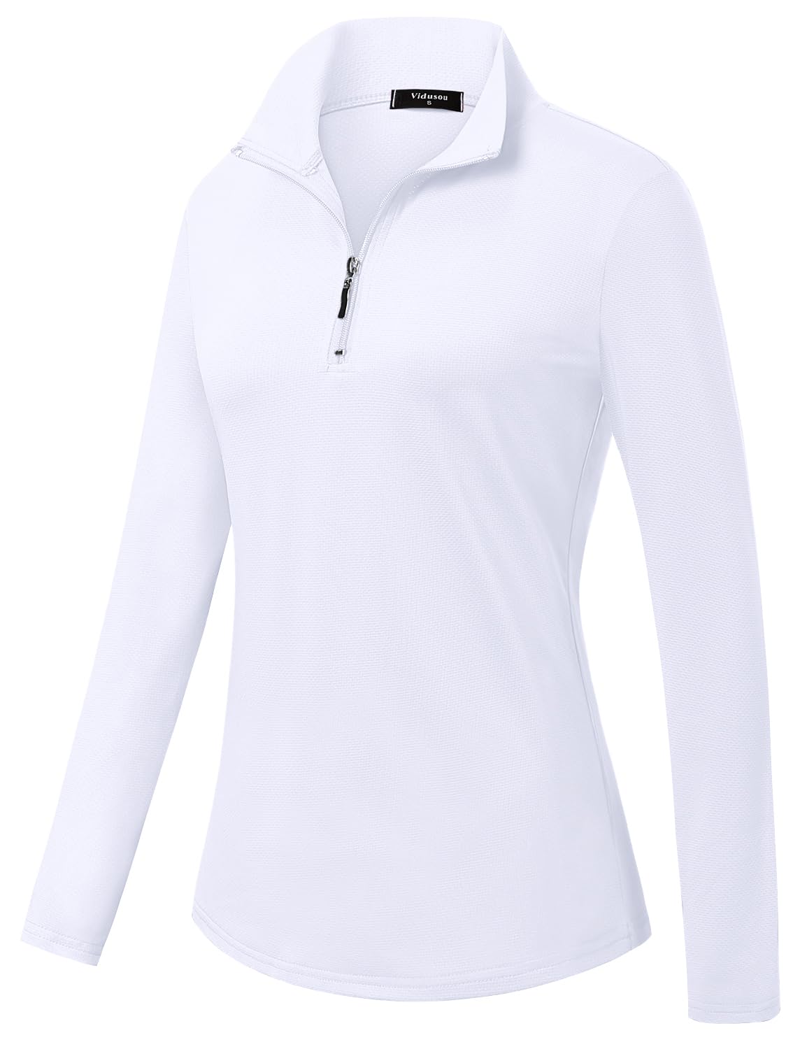 Womens Golf Shirts Long Sleeve Workout Tops Zip Up Tennis - Vidusou Official Imagery - 2