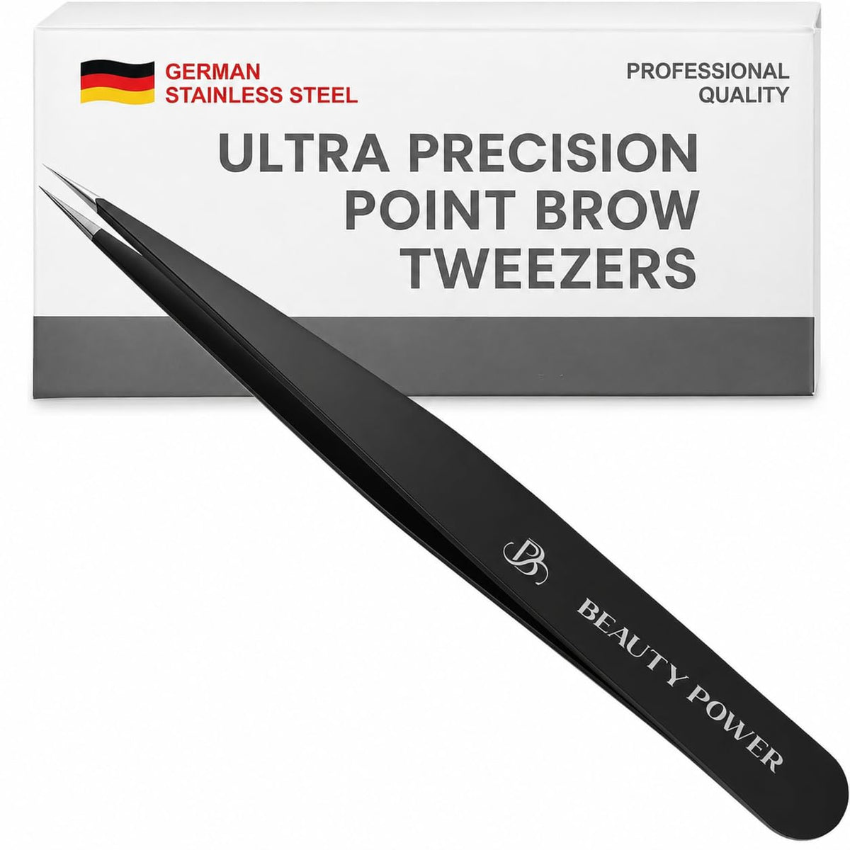 Beauty Power Precision Pointed Tweezers Ingrown Hair Eyebrow - Beauty Power Official Imagery - 1