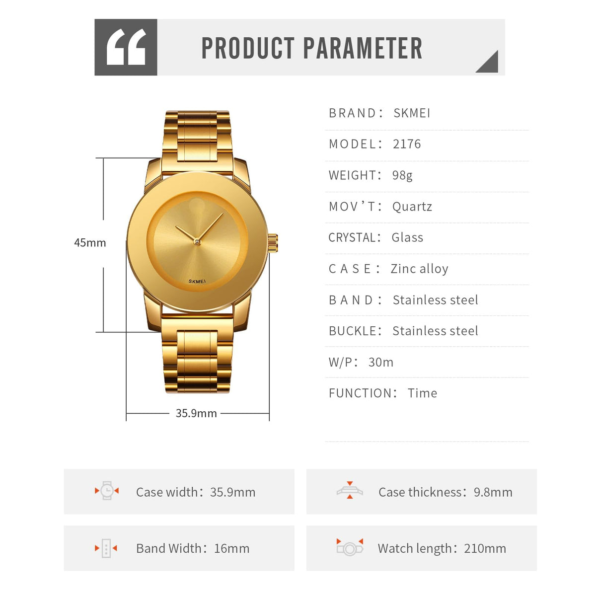 SKMEI Womens Wrist Watches Luxury Elegant Minimalist Quartz - SKMEI Official Imagery - 7