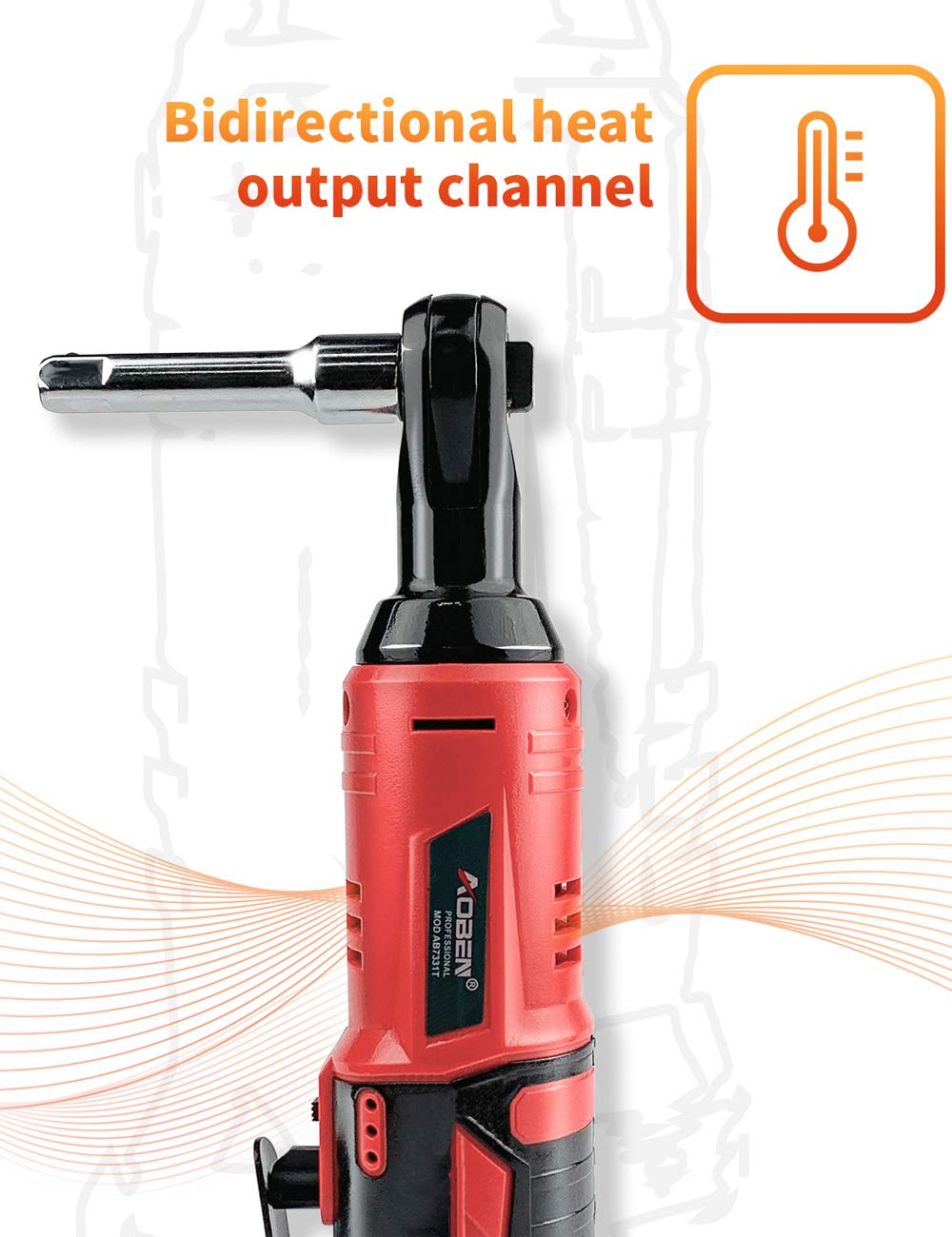 AOBEN Cordless Electric Ratchet Wrench Set 3 8 12V Power - AOBEN Official Imagery - 5
