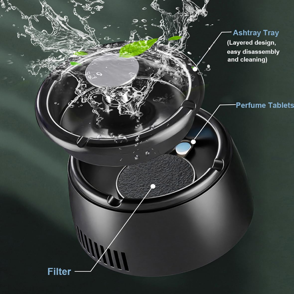 Smokeless Ashtray Smoke Removing Ash Tray Multifunctional 2 - AJINIEHJ Official Imagery - 5