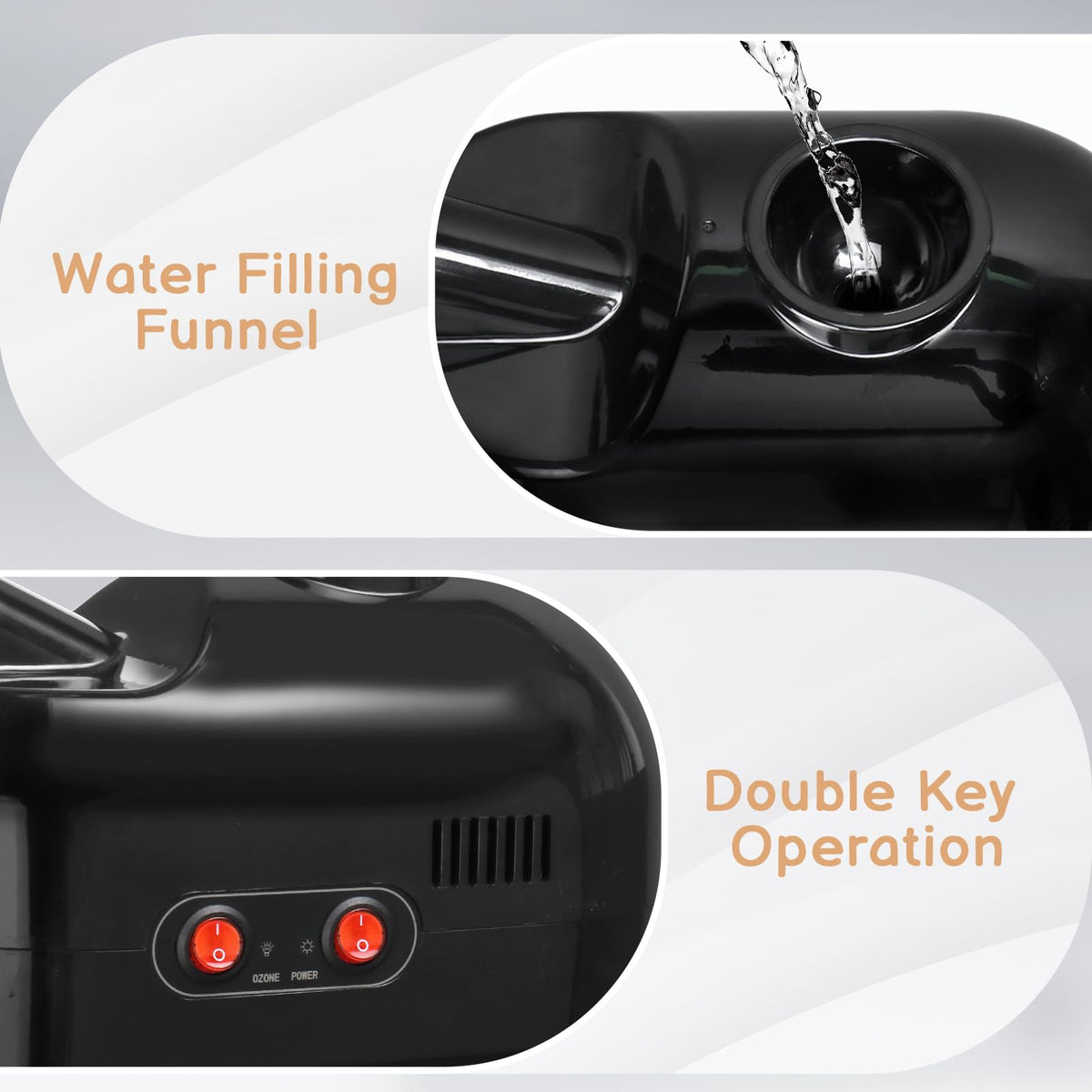 2 in 1 Facial Steamer with 5X Magnification Light Deep - Winado Official Imagery - 5