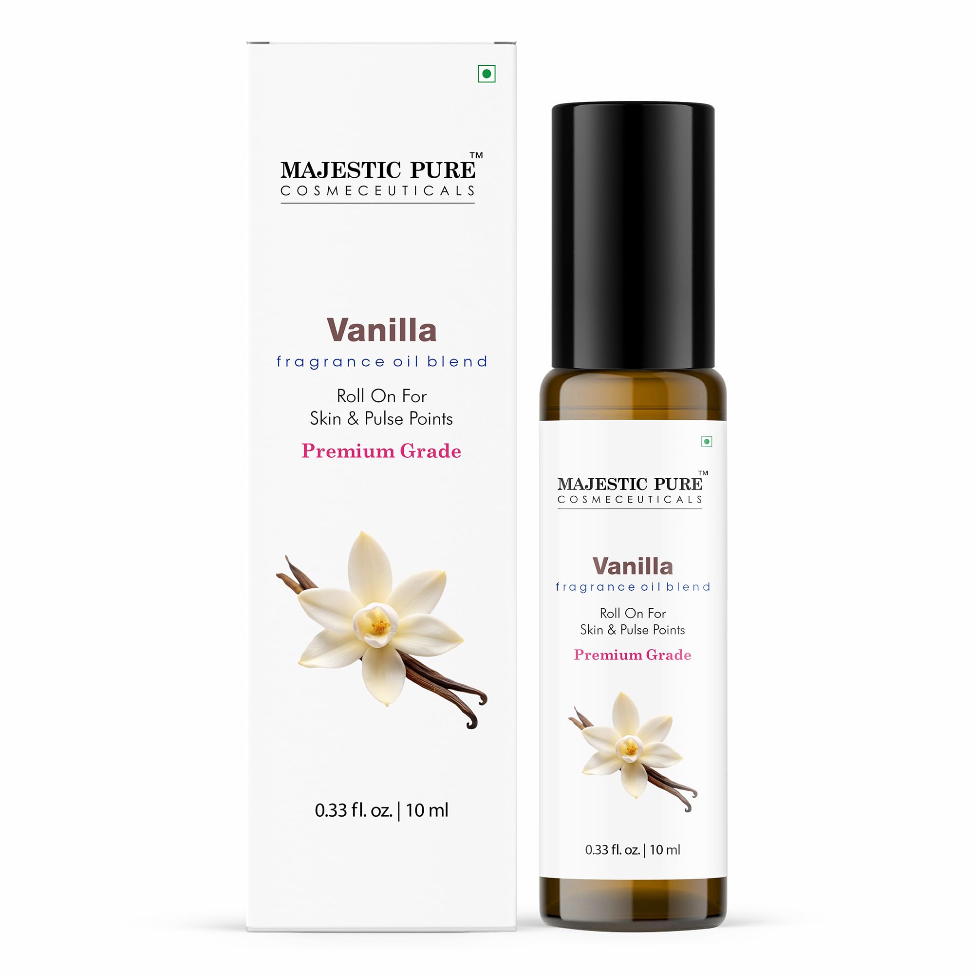 Majestic Pure Vanilla Fragrance Oil Perfume Roller - 0.3 Fl Oz - Product Imagery